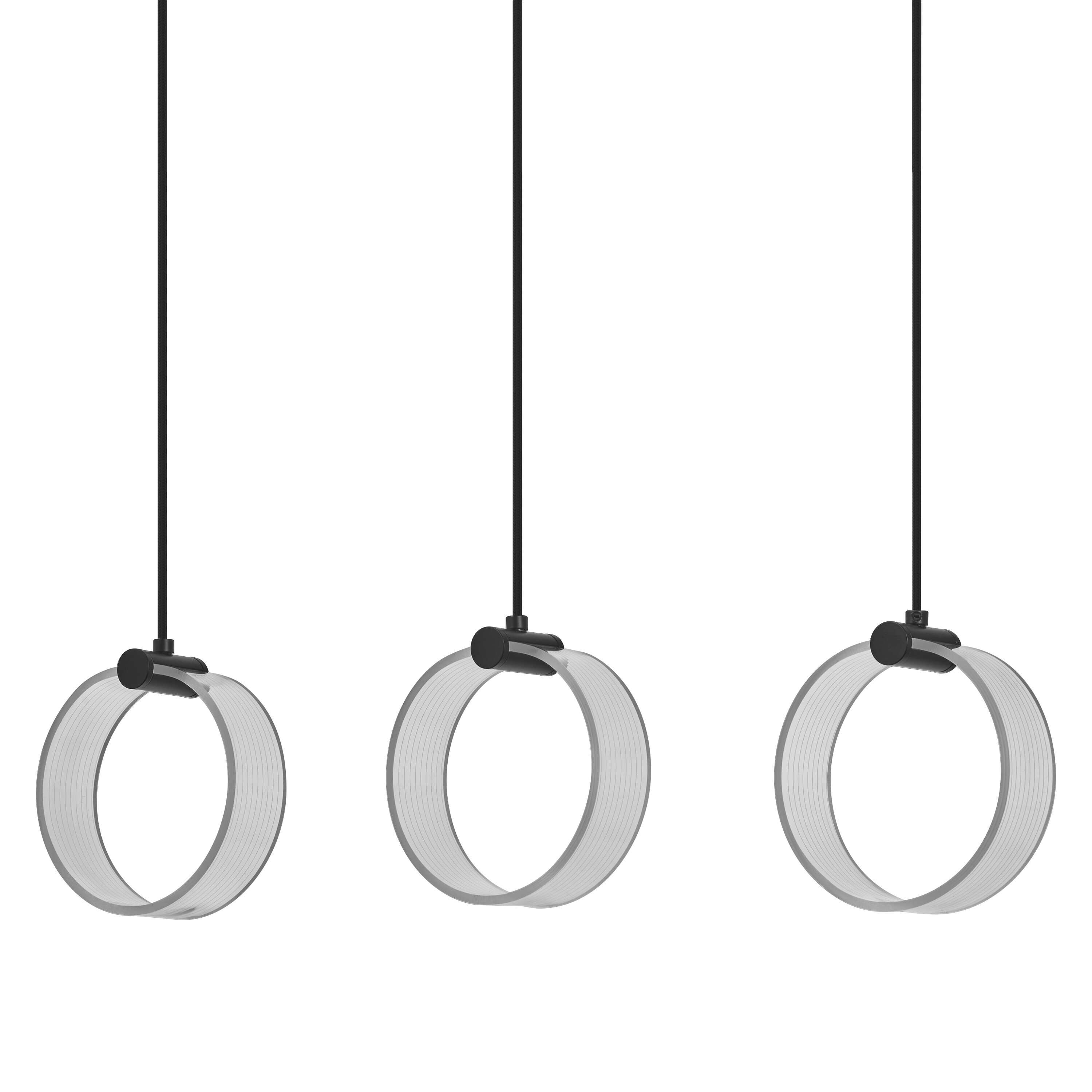 Osram Decor Runde Pendelleuchte, 3 Pendel, 20W, schwarz