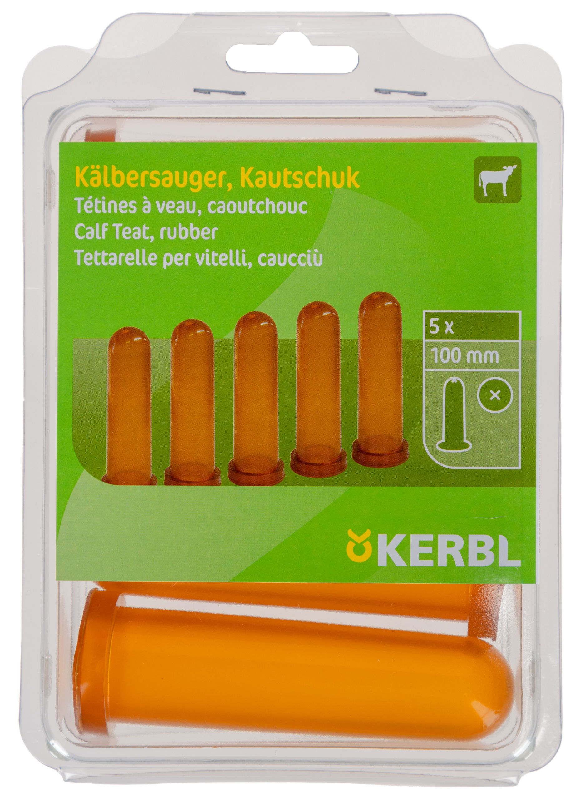 Kerbl Kautschuk-Sauger, 100 mm, 5 St. im Pack