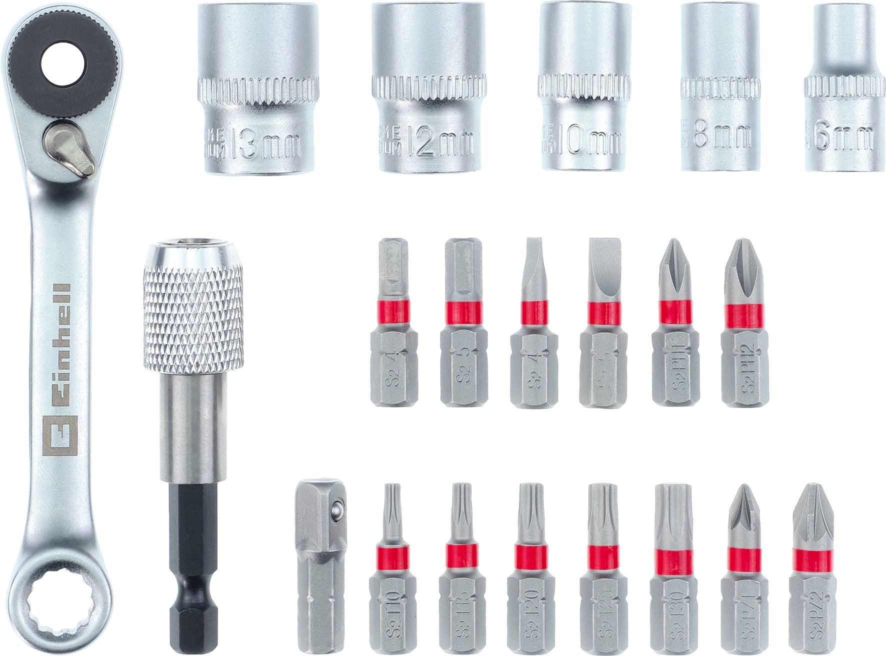 Einhell Bit- und Steckschlüssel-Set, XS-CASE, 21-tlg.