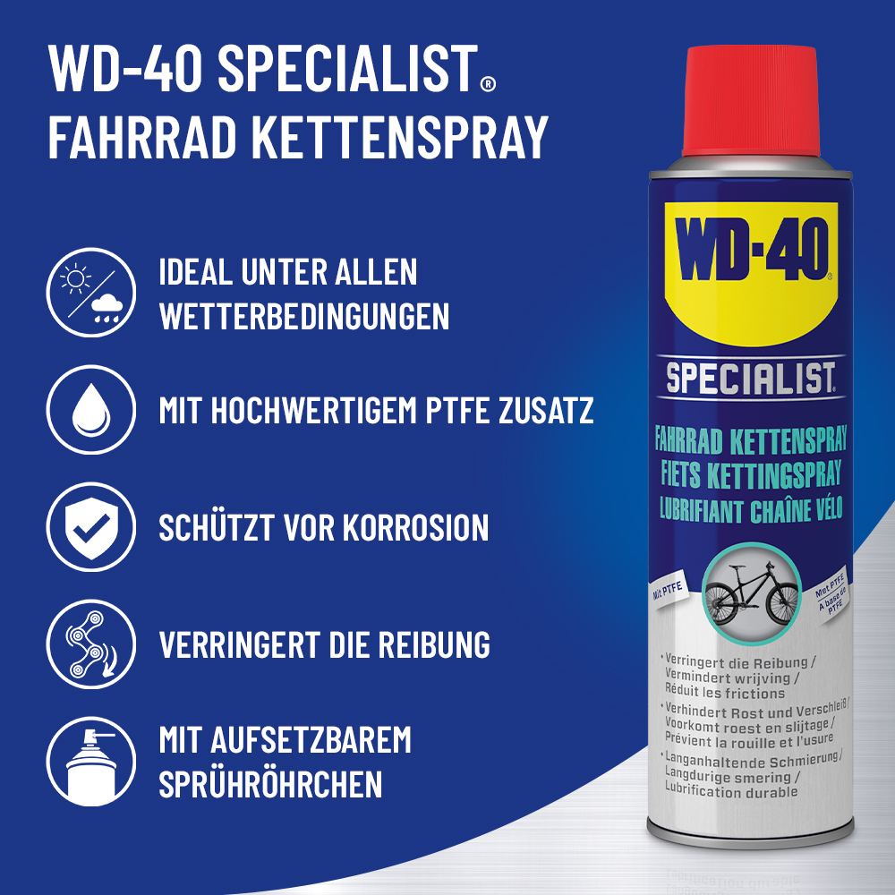 WD-40 Bike Kettenspray Allwetter, 250 ml WD-40 Bike Kettenspray Allwetter, 250 ml