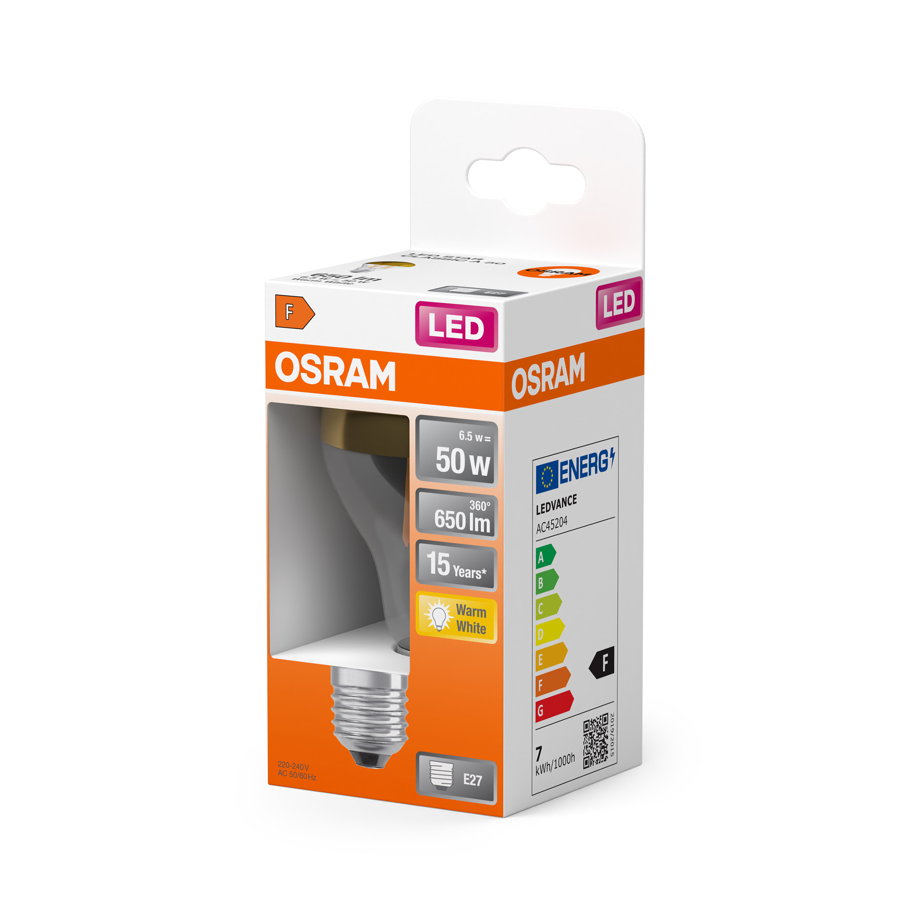 Osram LED Lampe Retrofit Classic klar, warmweiß, E27
