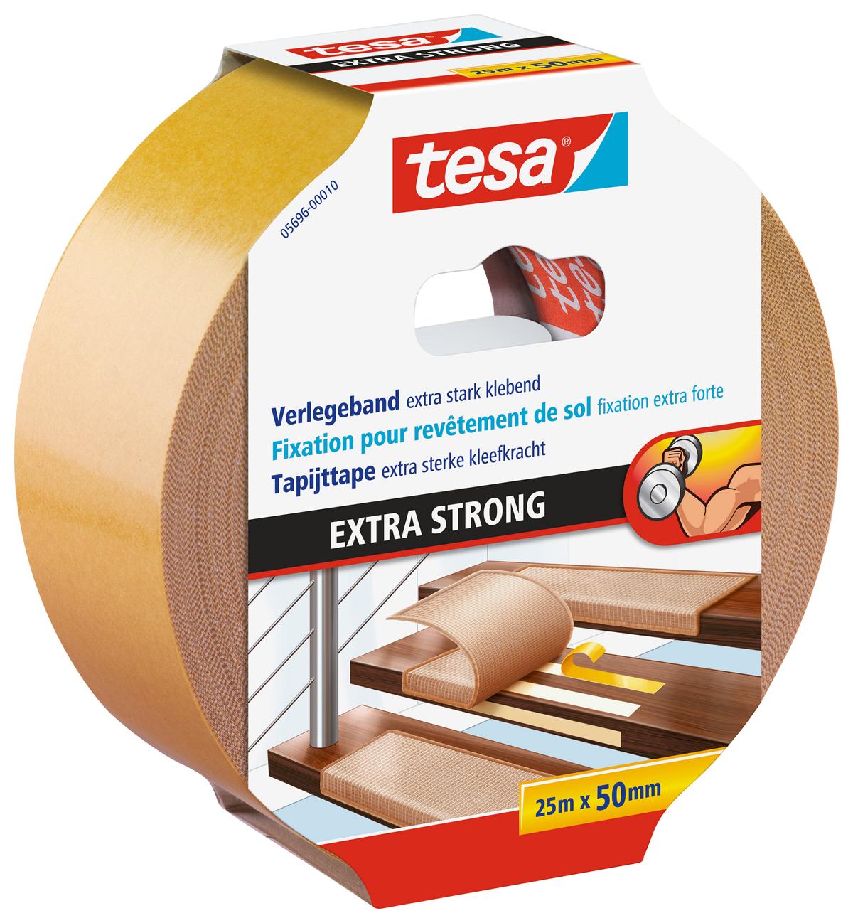 tesa_Floorlaying_056960001011_LI406_left_pa tesa Verlegeband, extra stark klebend, 25 m