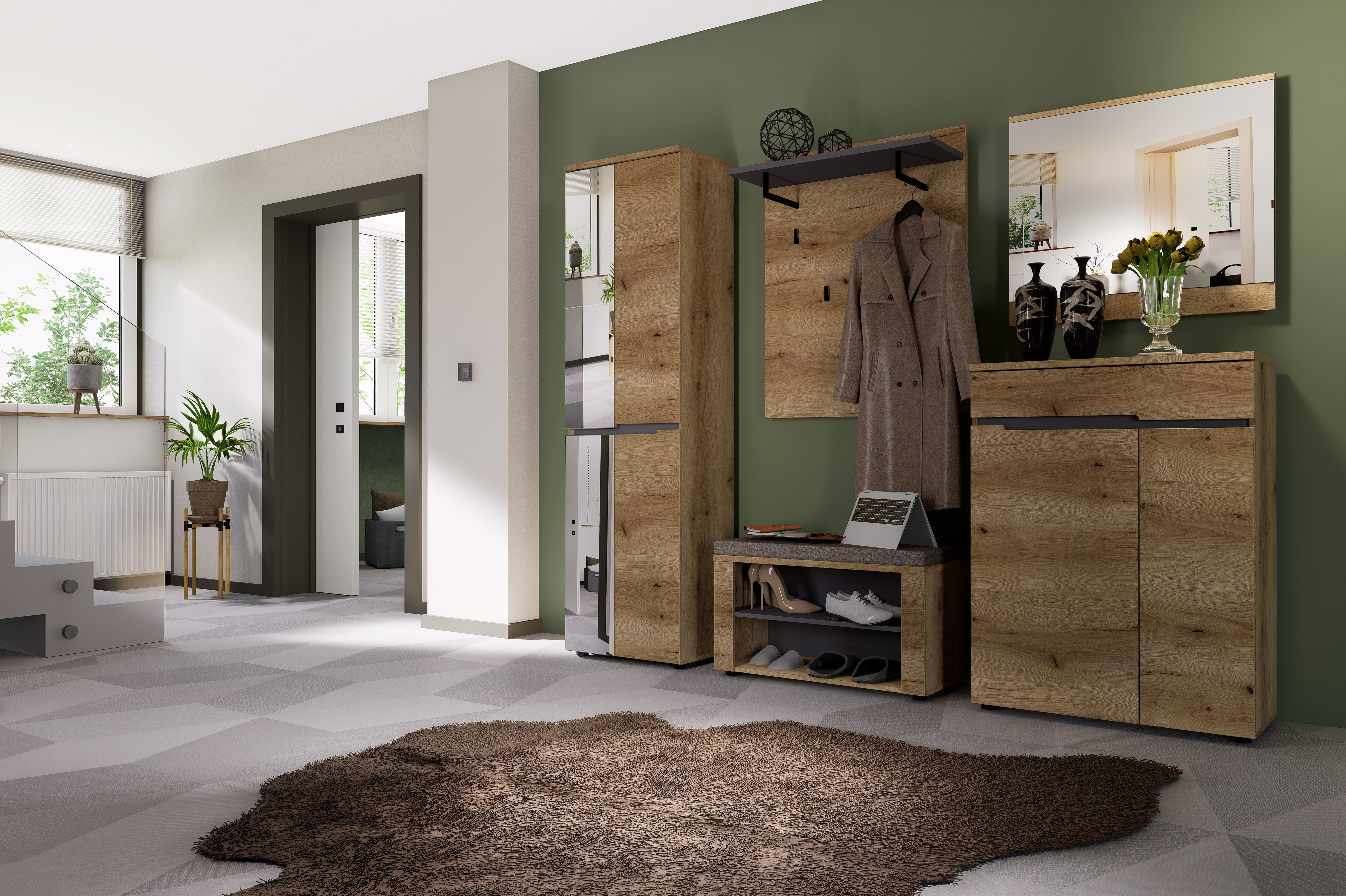 Innostyle Garderoben-Kombination Fargo, Evoke Eiche
