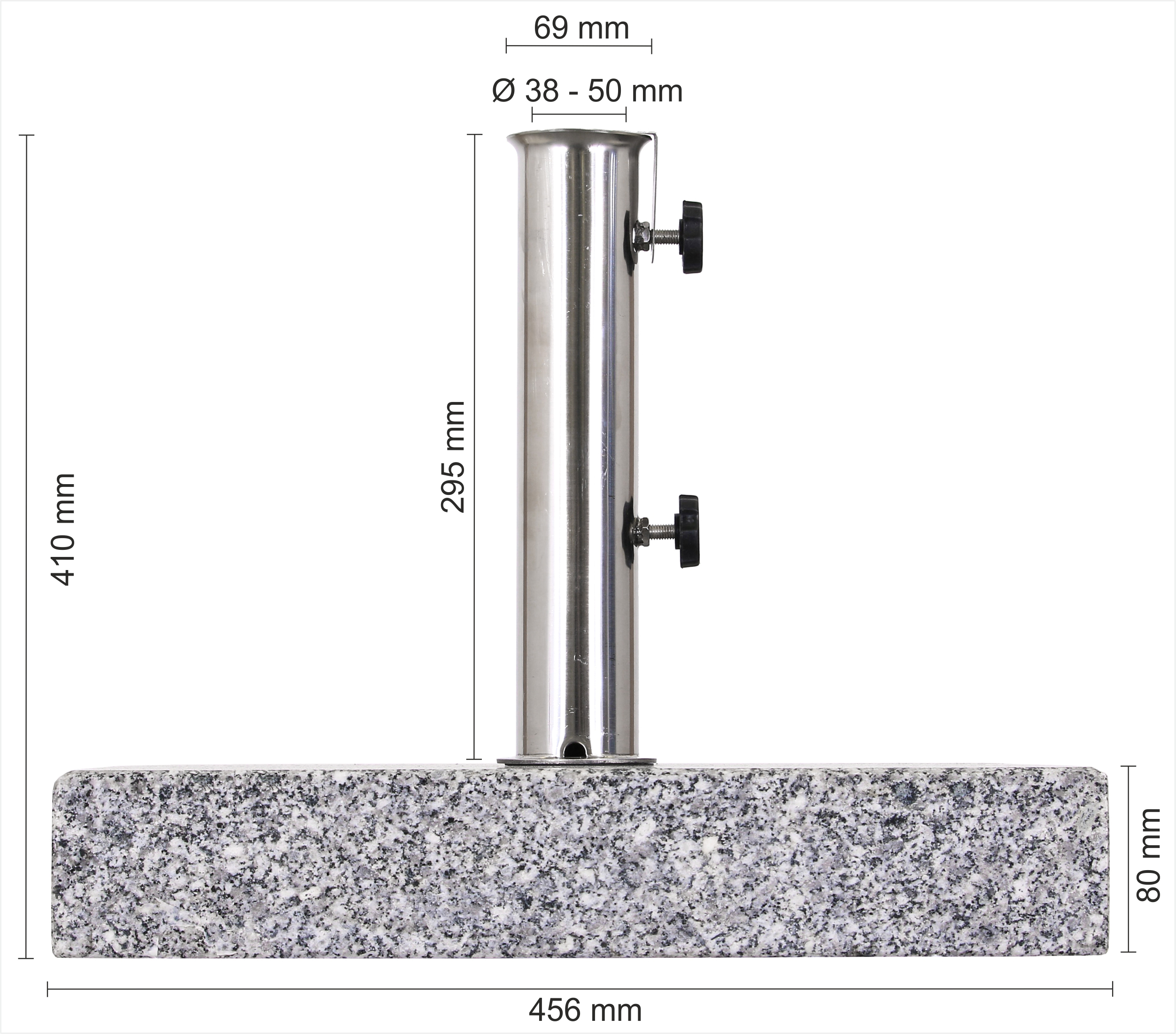 487031_2 Schneider Schirmständer Granit Quadrat 42kg