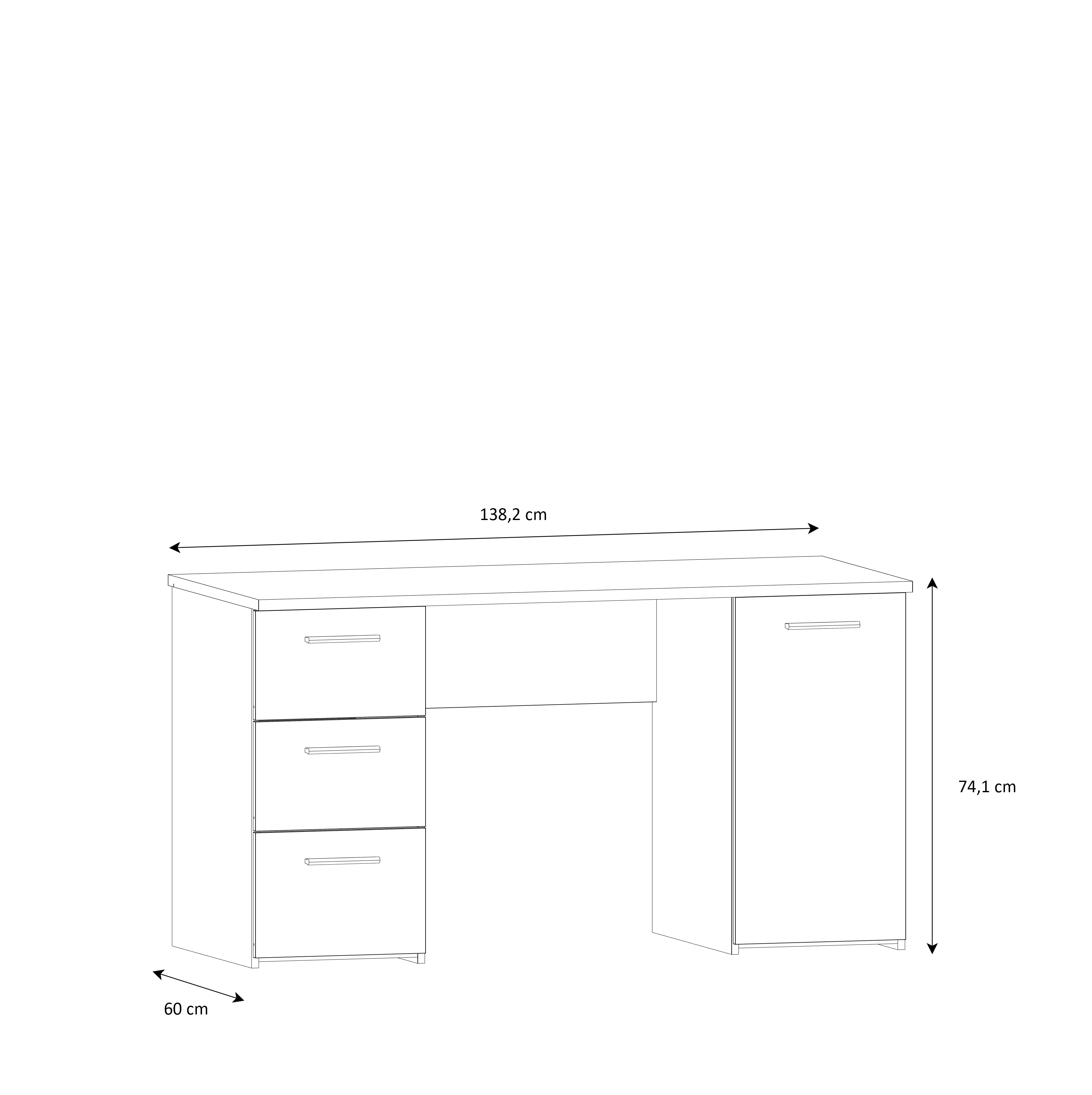 Forte Schreitbisch N3, artisan/eiche