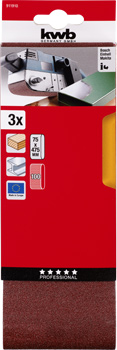 911910-300 Kwb Schleifband 75 x 457 mm, Korn 100