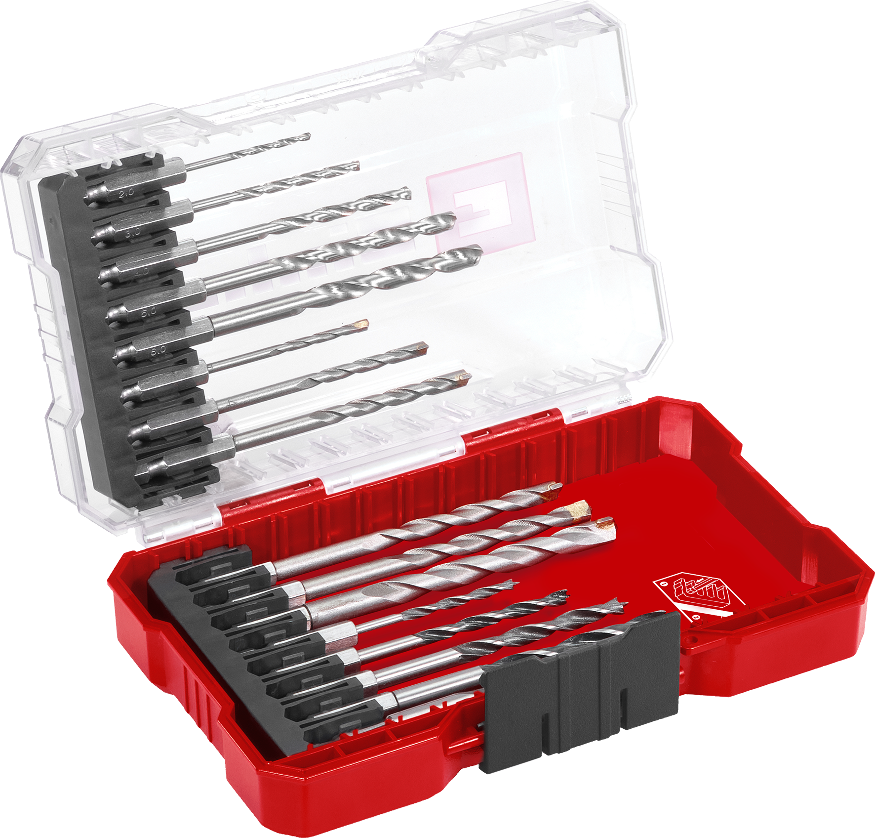 Einhell Bohrer-Set für Holz, Stein und Metall, M-CASE, 16-tlg. 