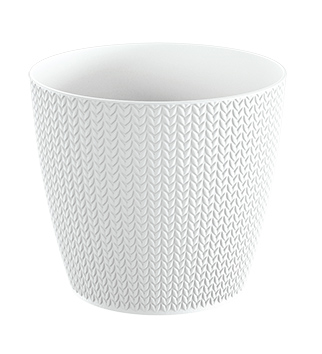 Prosperplast Blumentopf Wheaty, Ø 21,8 cm, weiß