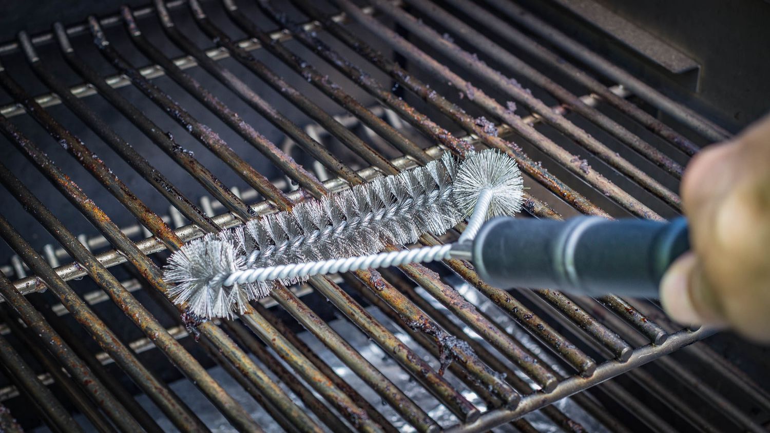 Grillfürst Grillbürste Edelstahl 3-seitig, 39,5 cm