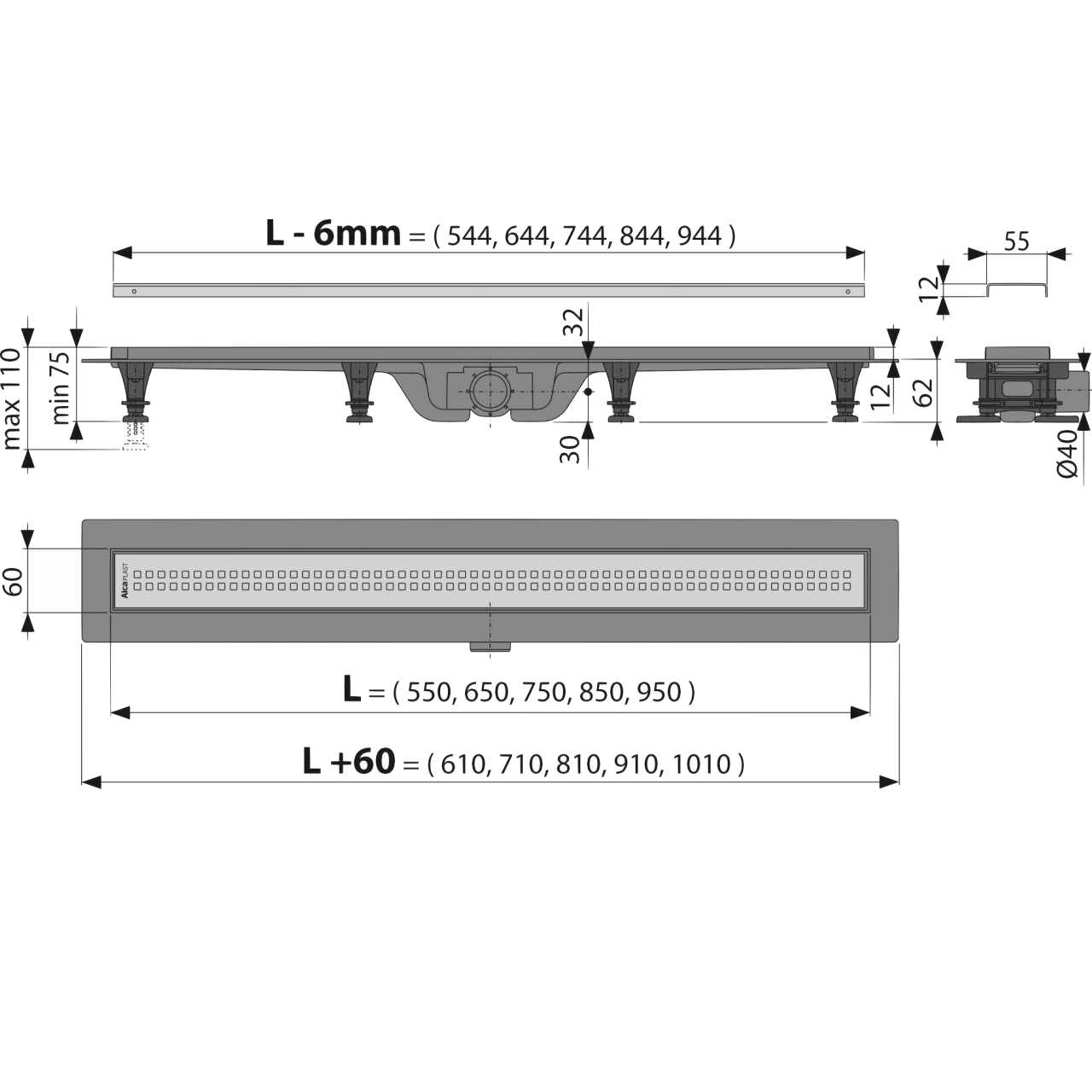 PP9xx_2DN HoWaTech Duschrinne