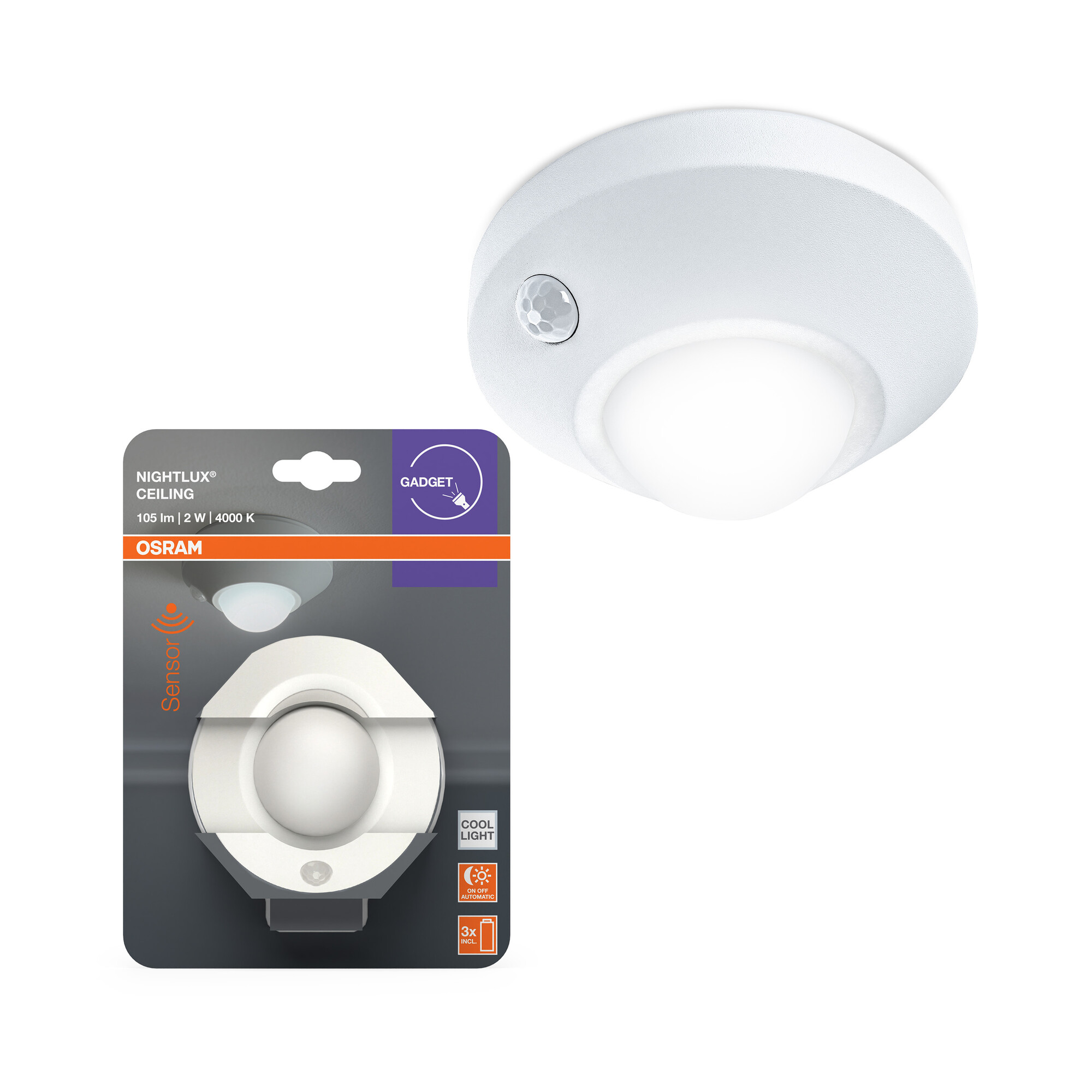 Osram Deckenleuchte "Nightlux Ceiling", weiß
