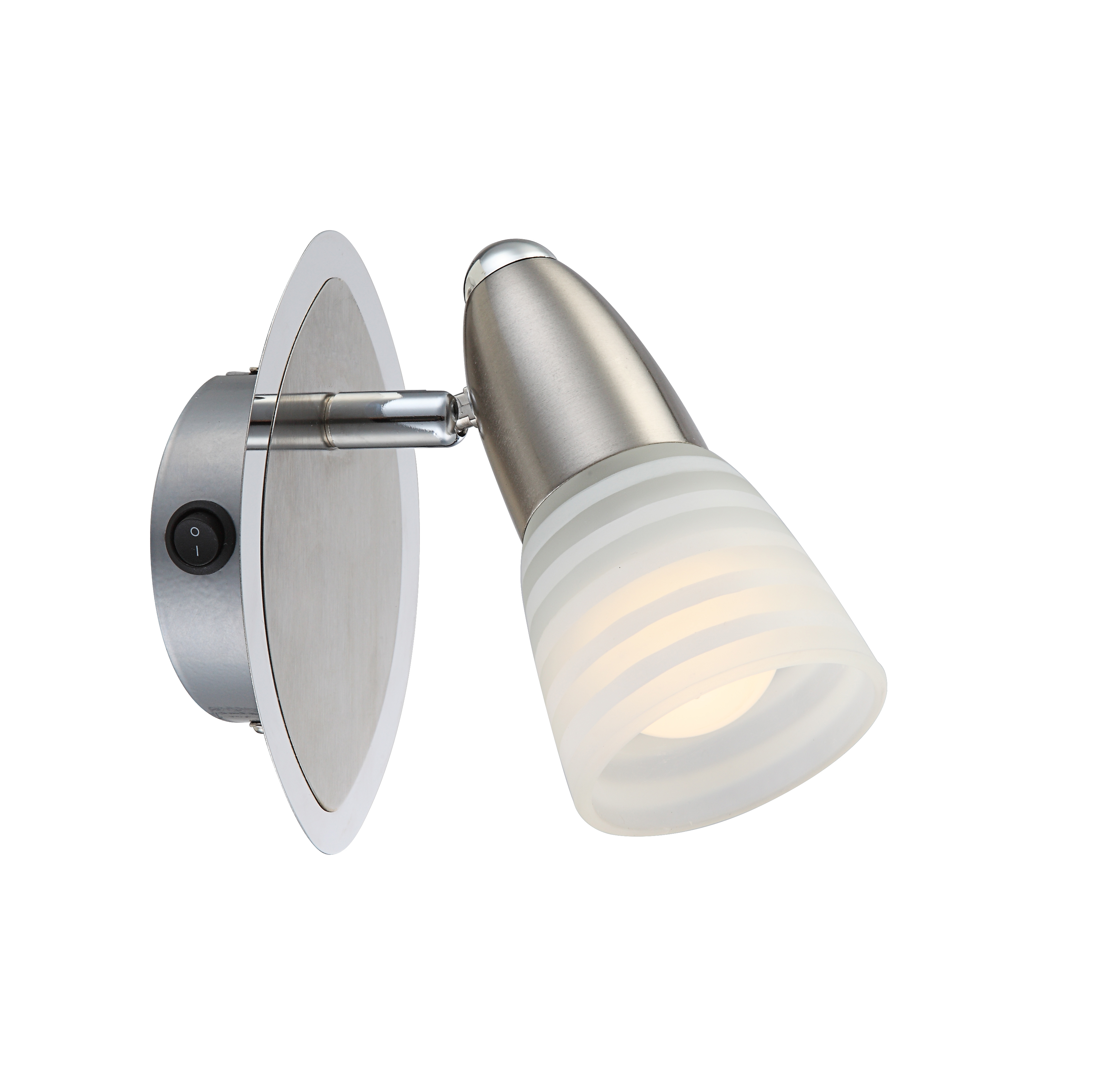 628217_a GLOBO SPOT 1X4W 400LM CHROM GLAS SATINIERT