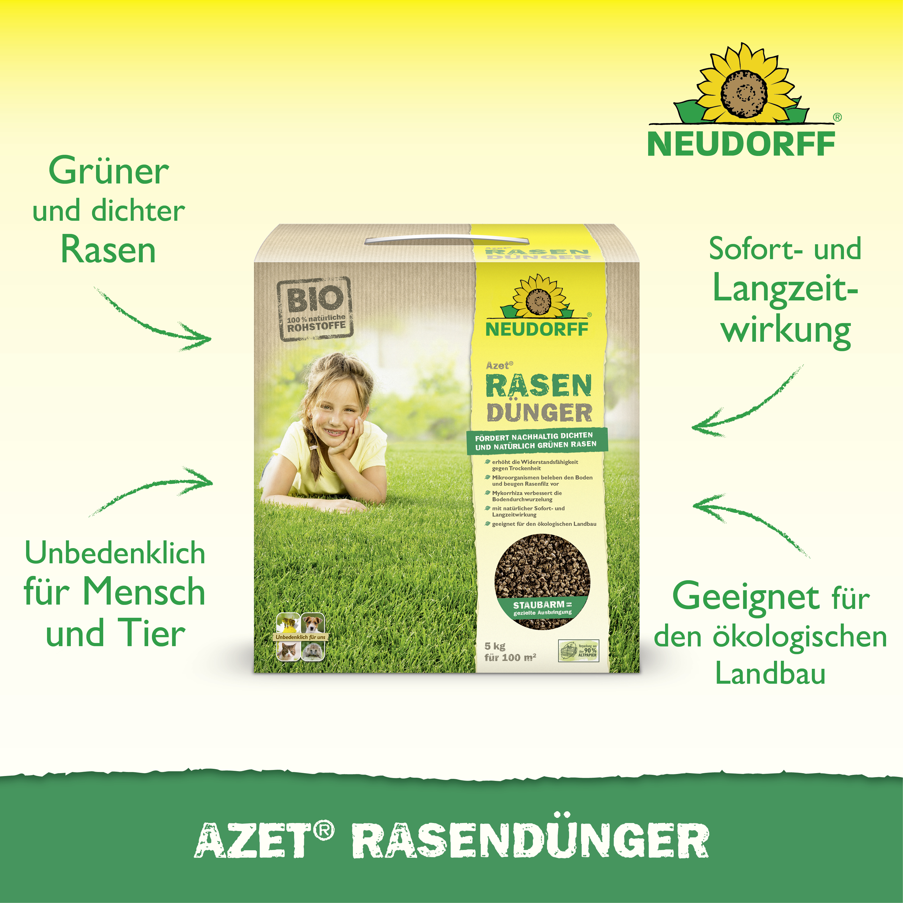 Neudorff Azet RasenDünger, 5 kg