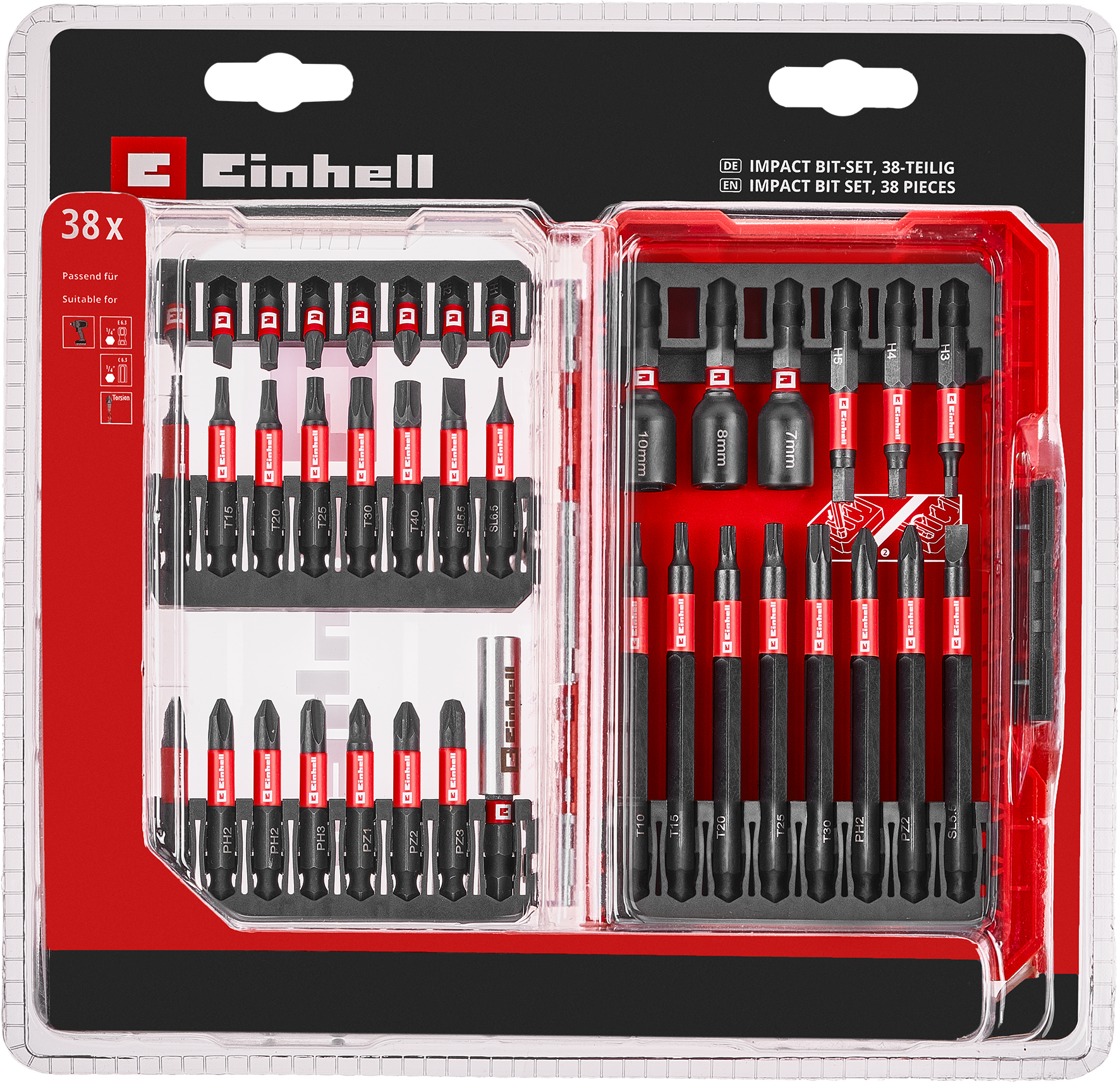 Einhell Impact-Bit-Set, M-CASE, 38-tlg.
