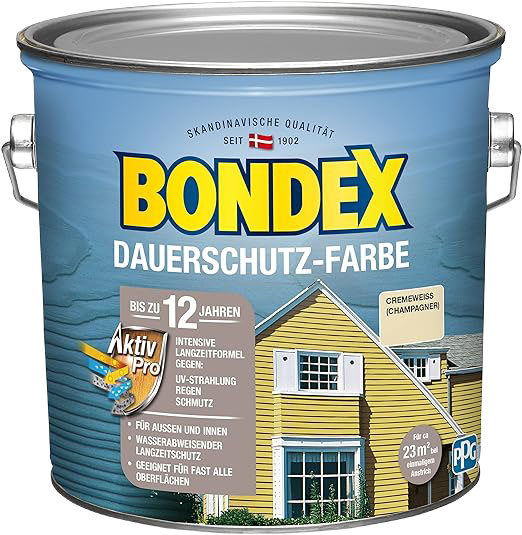 Bondex Dauerschutz-Farbe, altweiß 2,5L