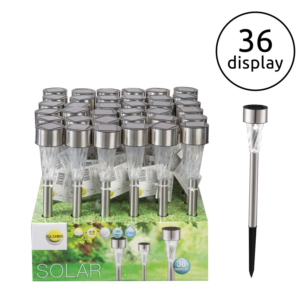 Globo Solarleuchte Edelstahl, 1xLED