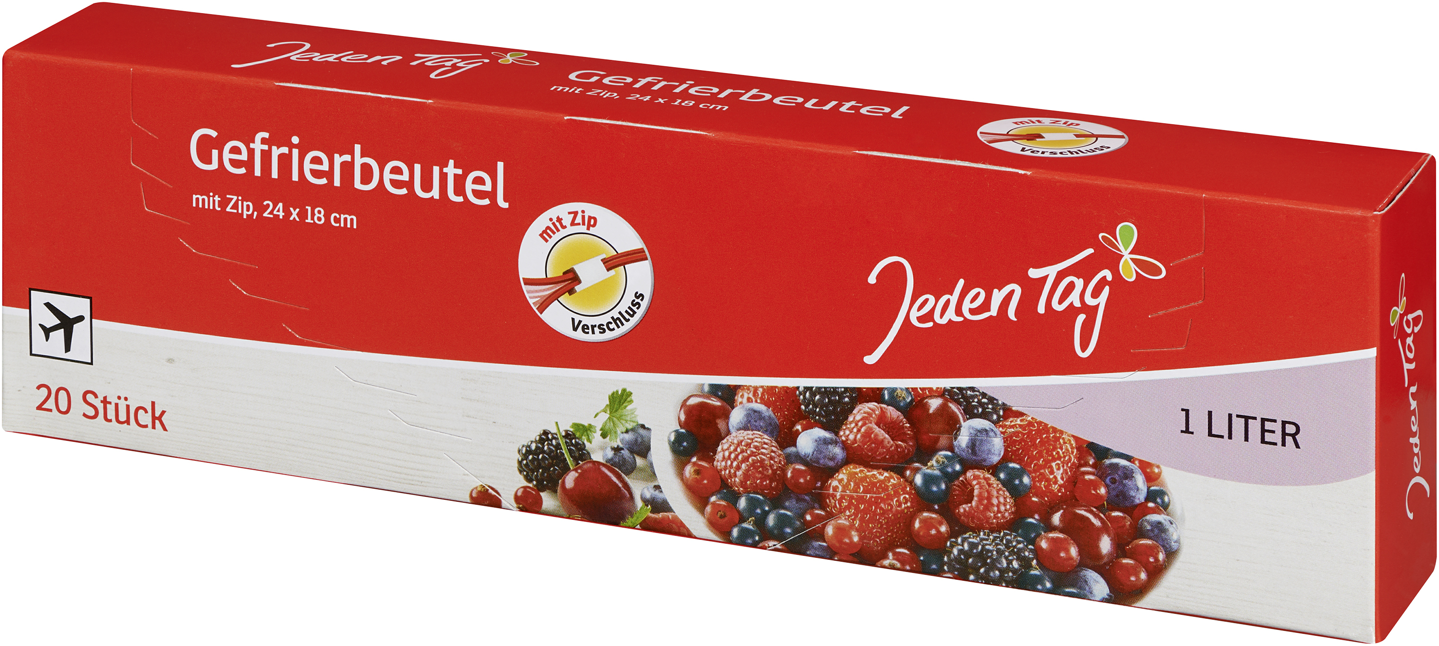 JEDEN TAG  ZIP-GEFRIERBEUTEL 1L 20ST