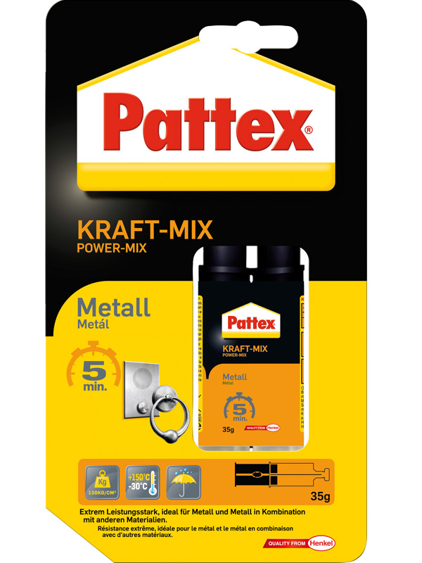 Pattex Kraft Mix Metall Spritze, 25 ml