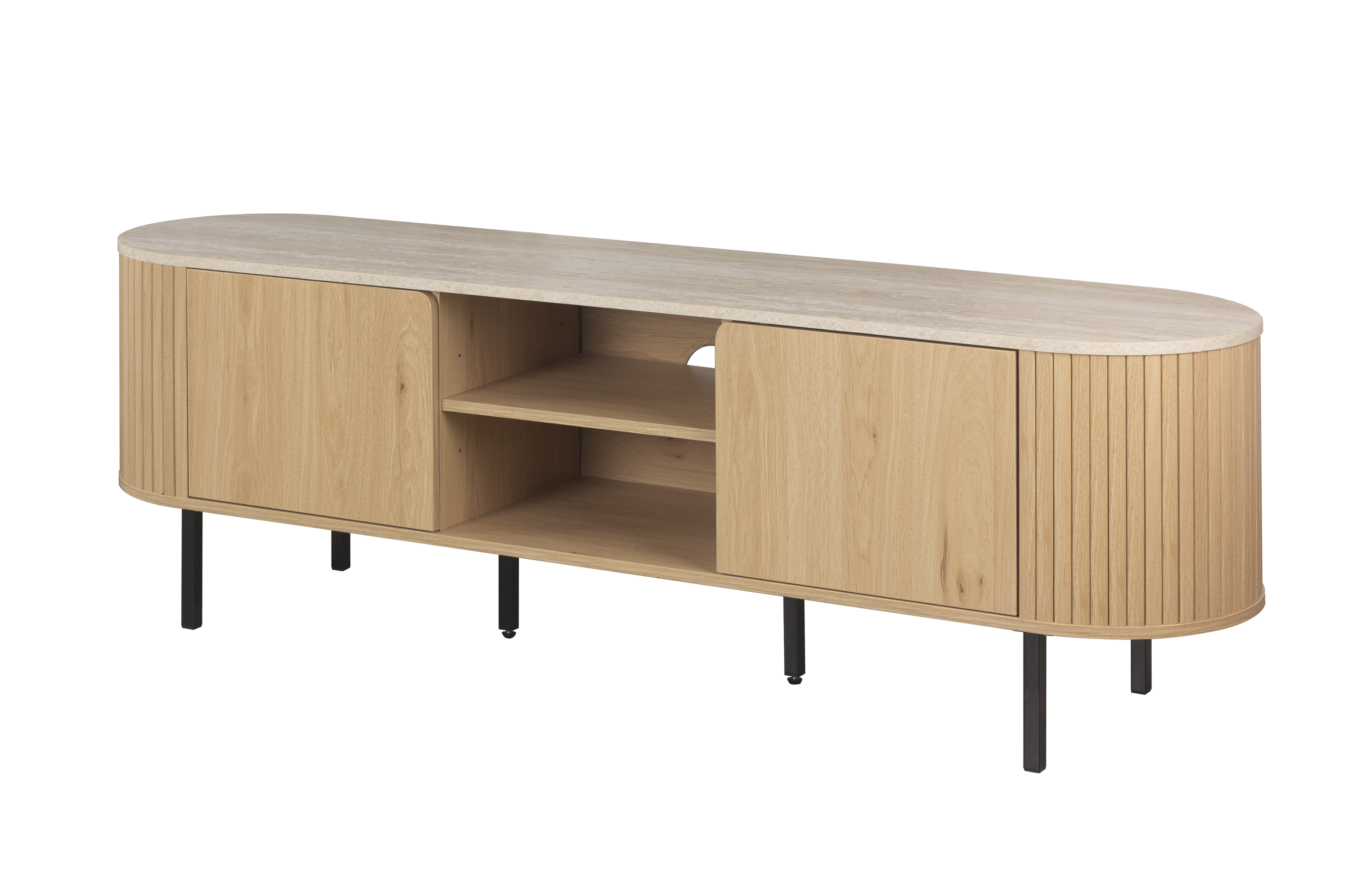Finori TV-Board Fabia 56B, Dekor Travertin/Dekor Eiche