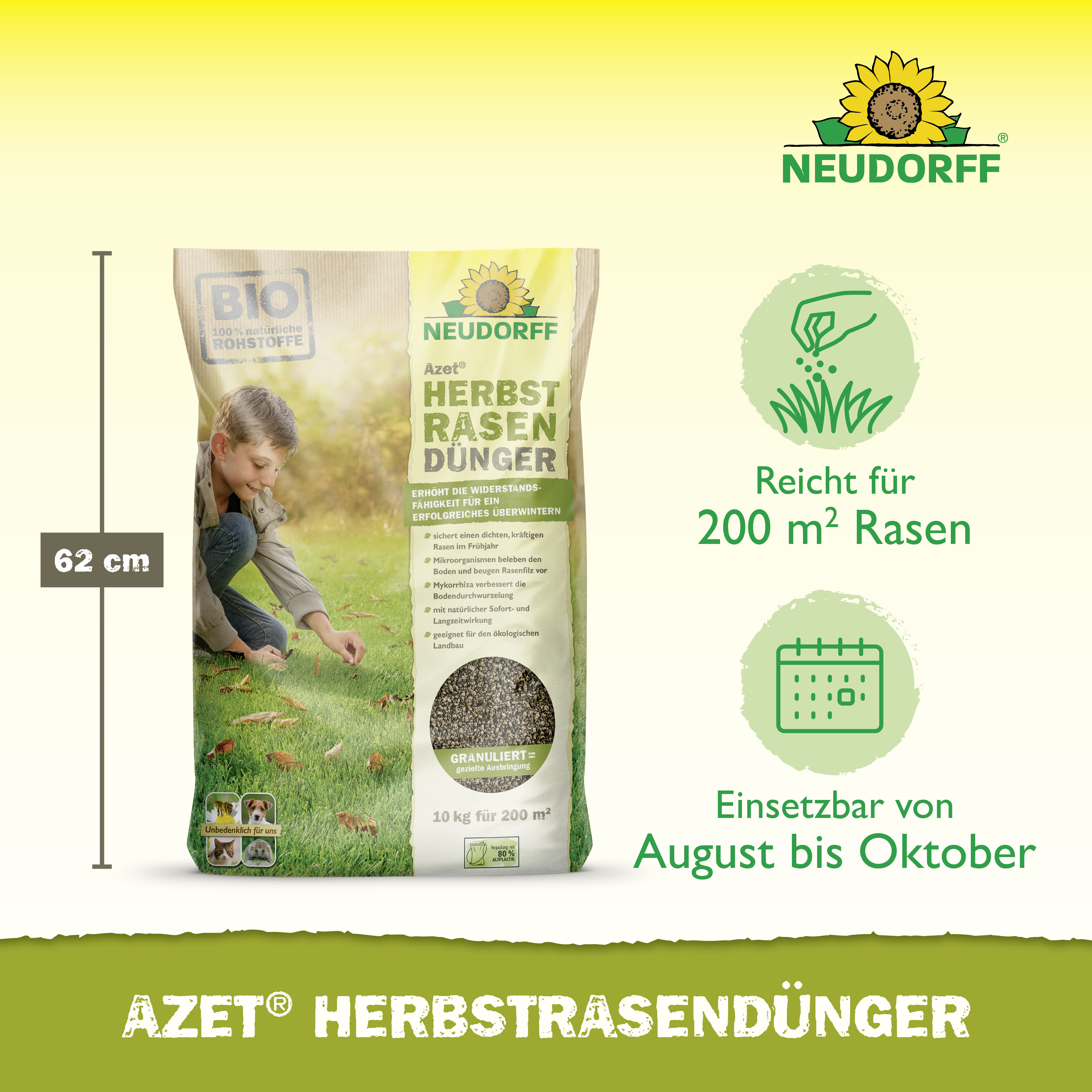 Neudorff Azet HerbstRasen Dünger 