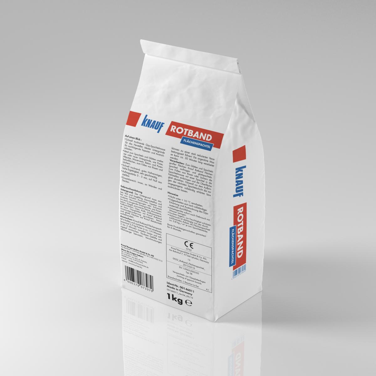 4006379073979_Rotband-Fl-chenspachtel-1kg_Produkt_2 Knauf Rotband Flächenspachtel, 1 kg
