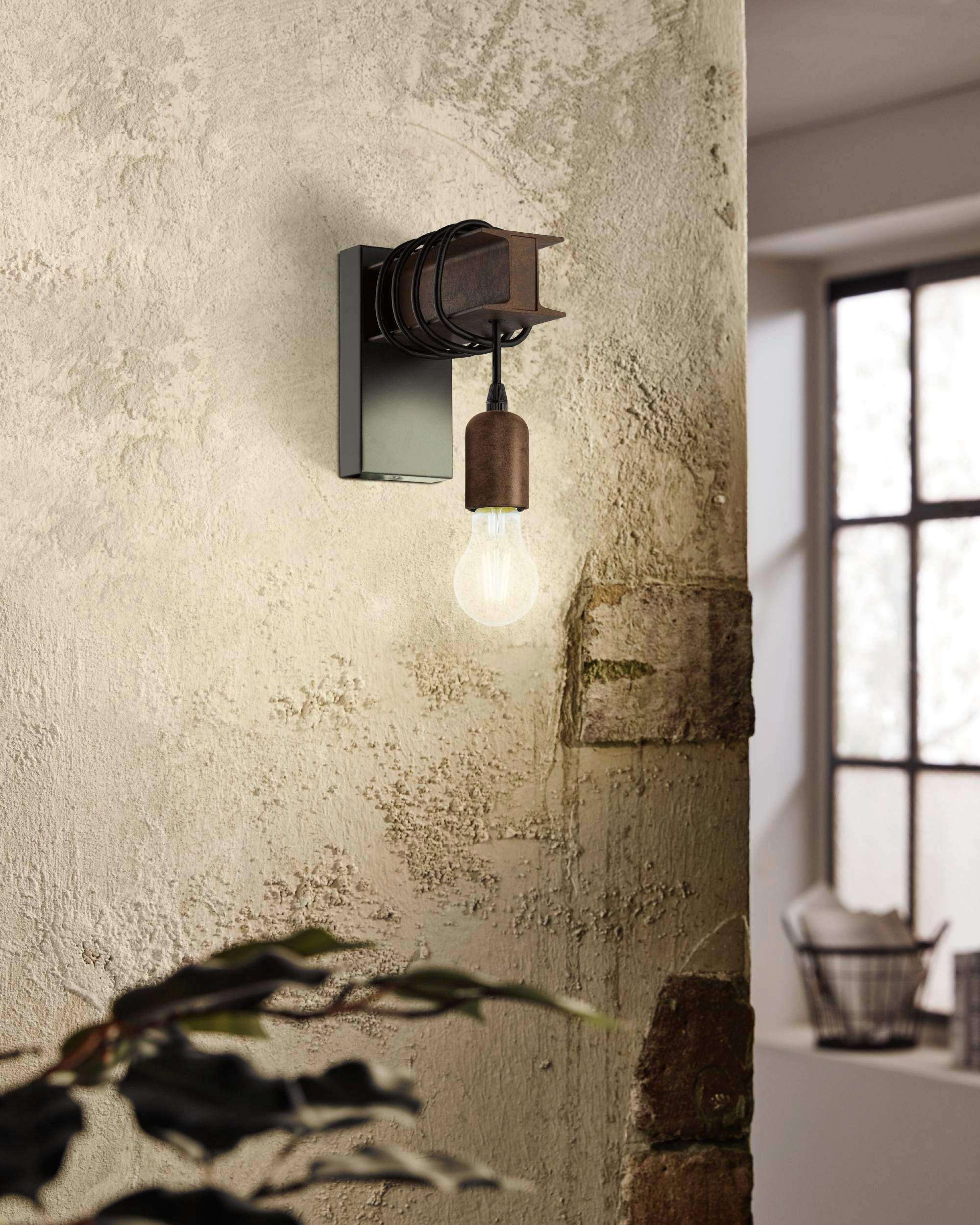 791131-3 Eglo Wandleuchte SW/ANTIK-BRAUN TOWNSHEND 4