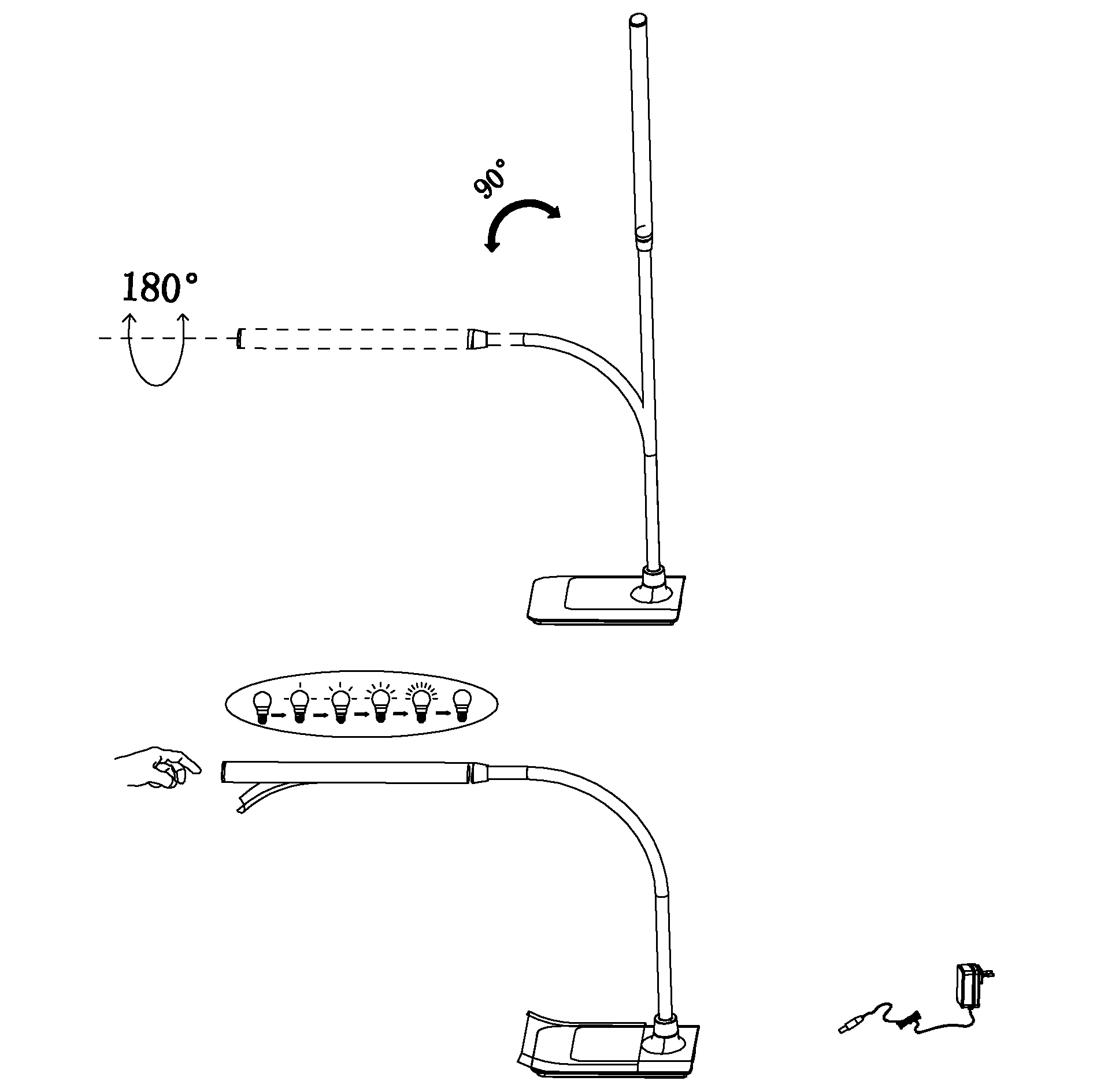 EGLO TISCHLEUCHTE 4,5W LAROA SCHWARZ