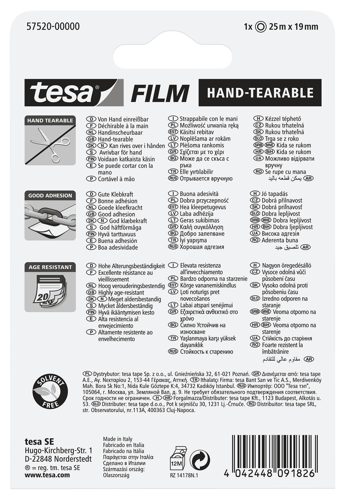 tesa von Hand einreißbar tesafilm, Blister
