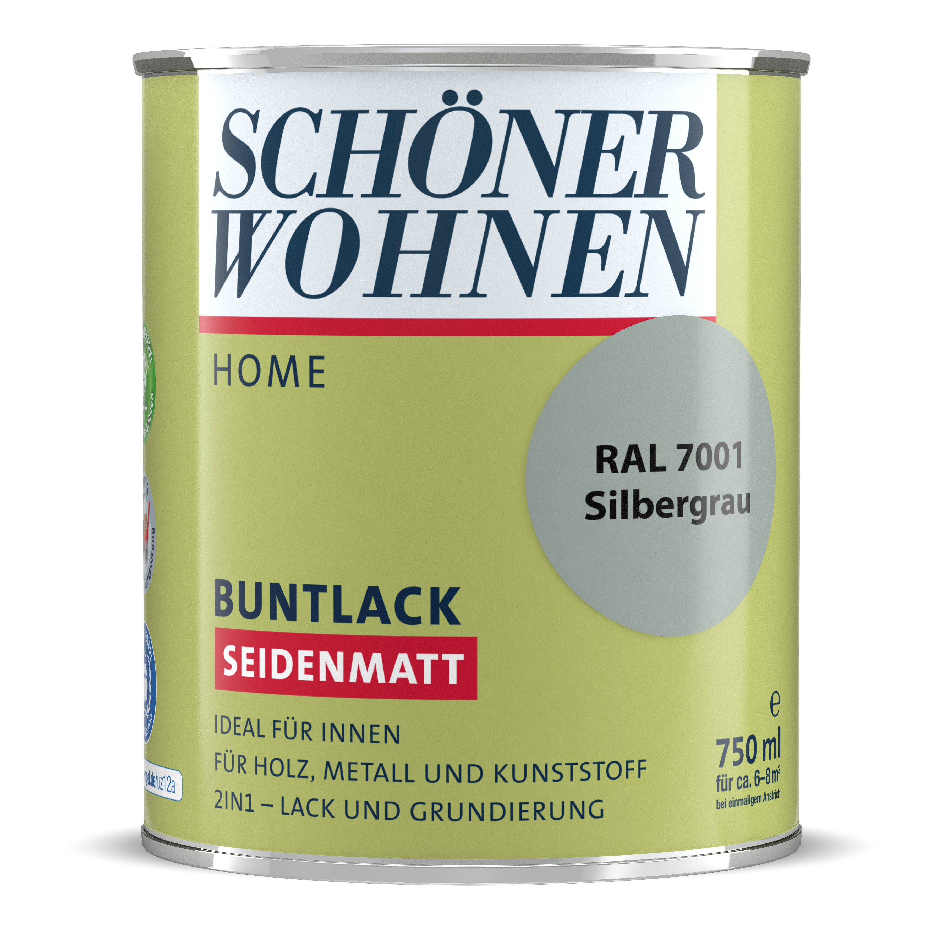 SW_2449-0750-7001 Schöner Wohnen Home Buntlack, seidenmatt, silbergrau