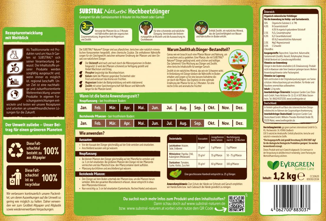 Substral Naturen Hochbeet Dünger - 1,2 kg Substral Naturen Hochbeet Dünger - 1,2 kg