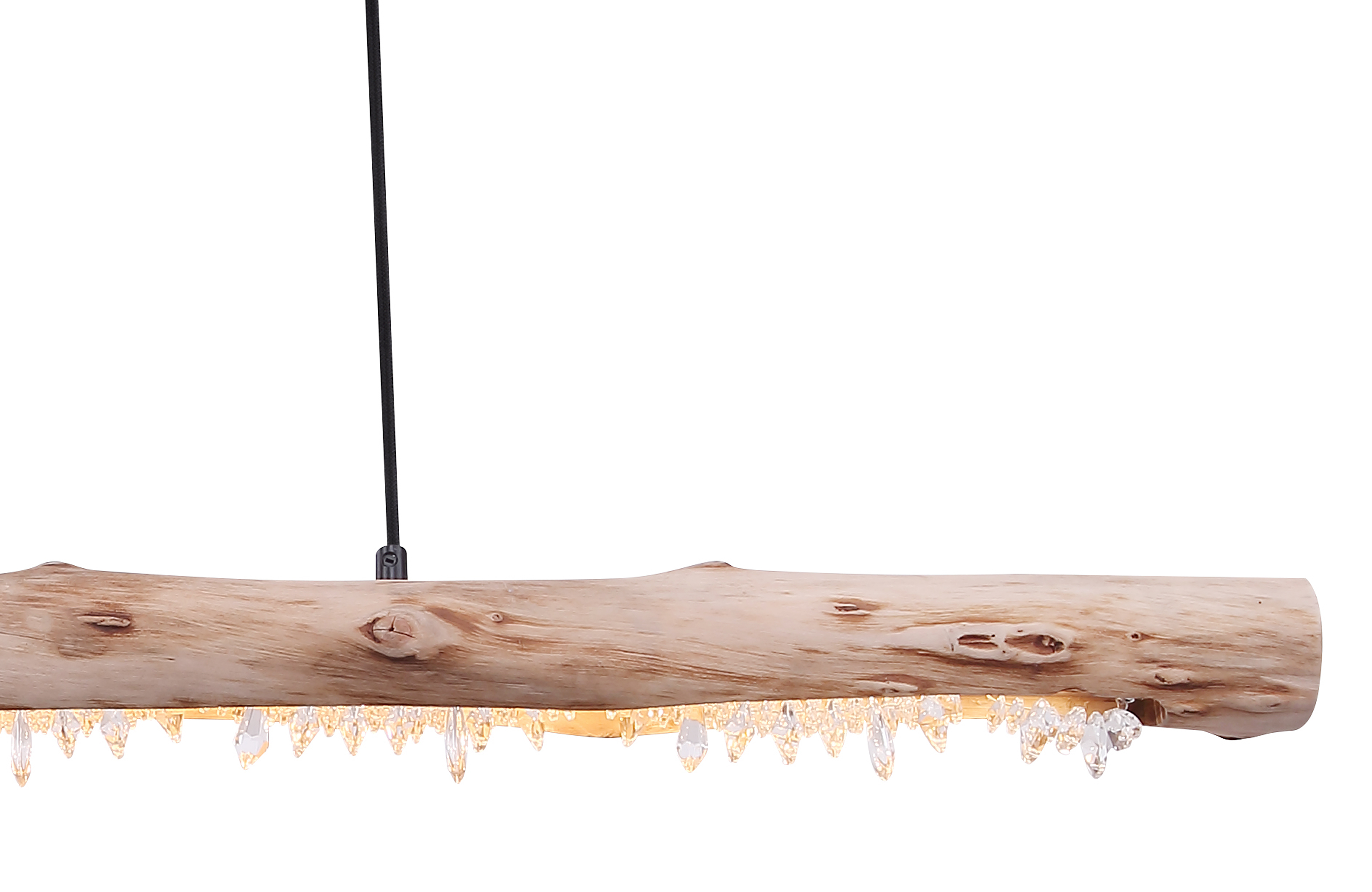 779561-6 Globo Hängeleuchte aus Holz/Acrylkristalle