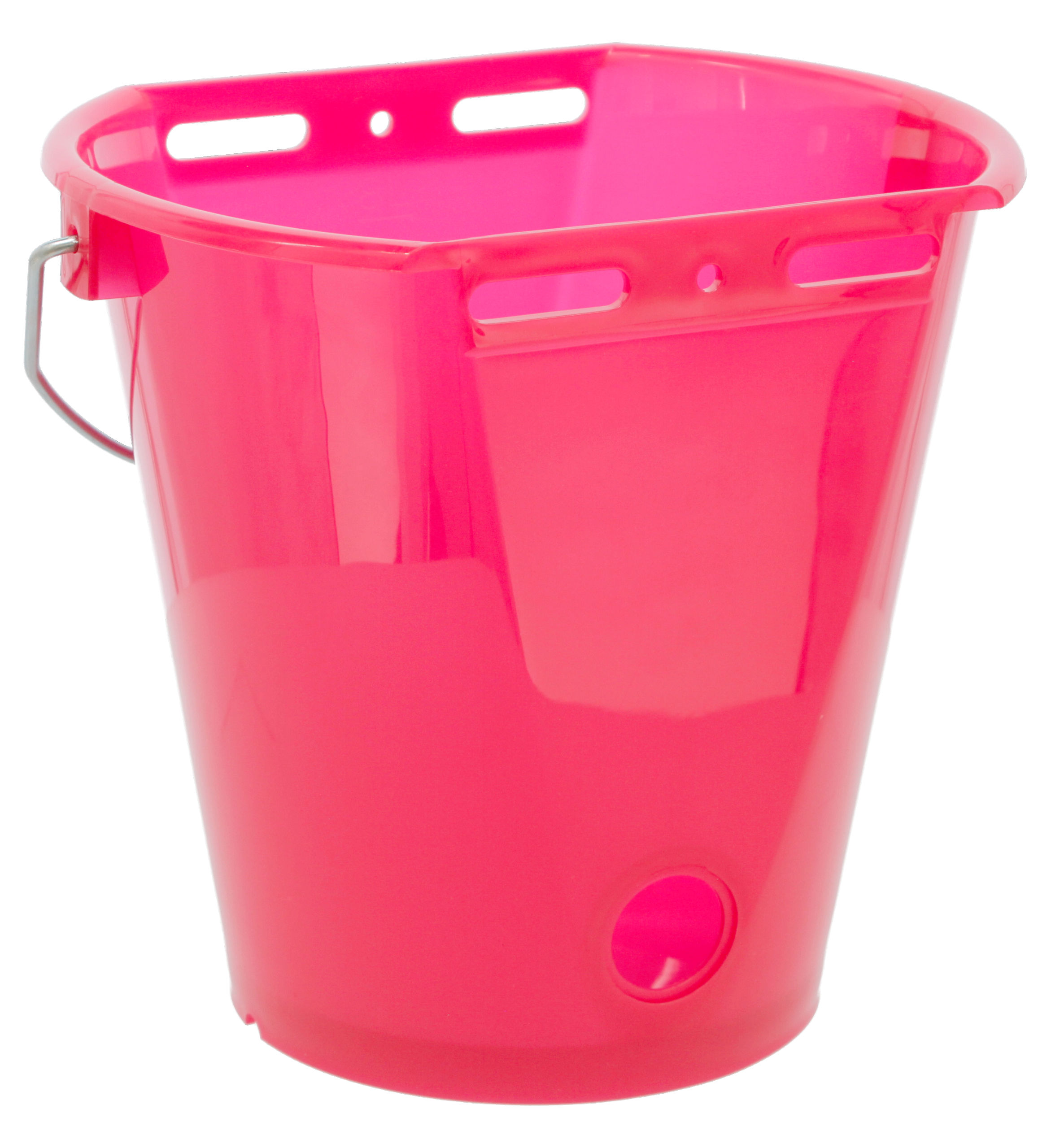 Kerbl Tränkeeimer rosa transparent mit Skala, ohne Zubehör