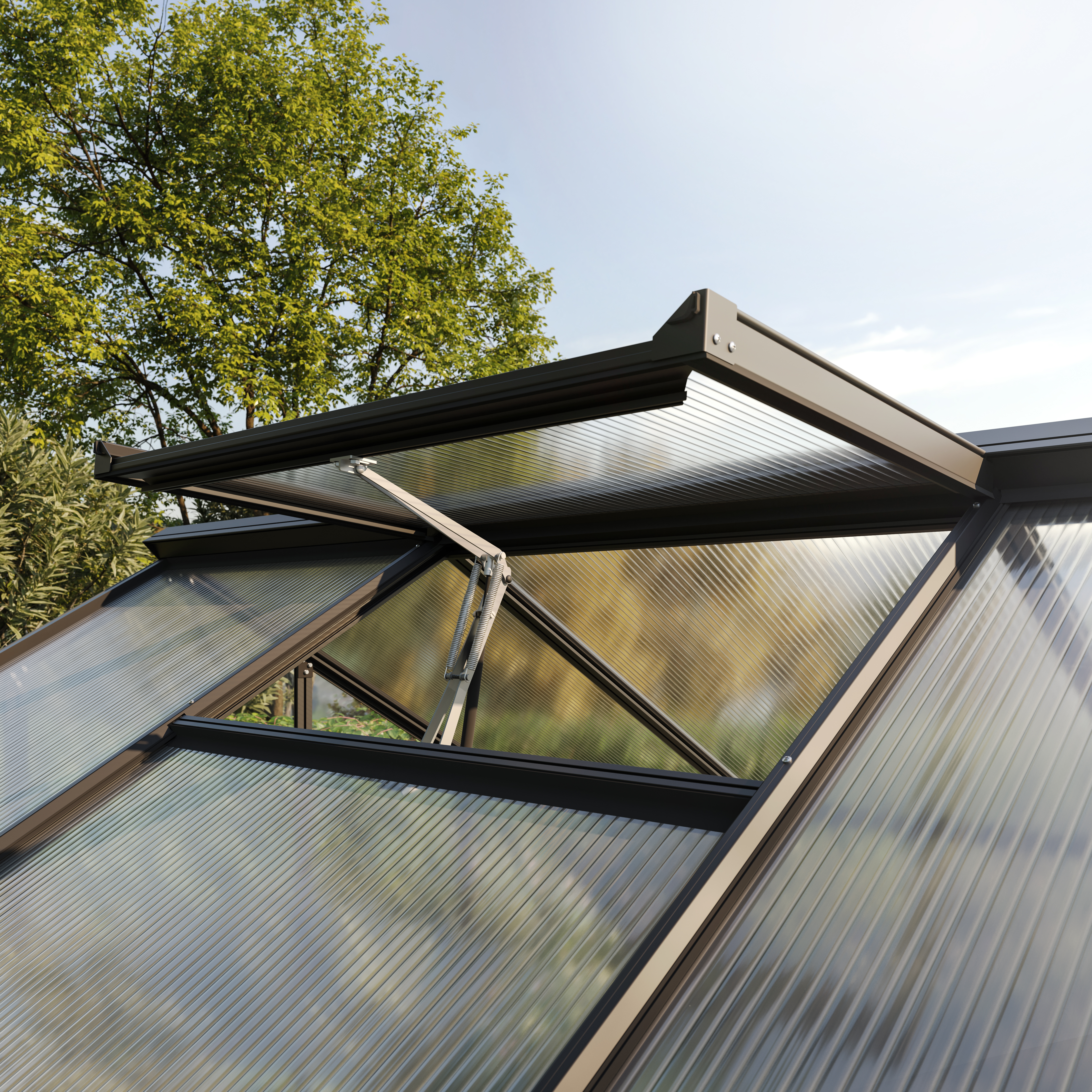 KGT Gewächshaus Novum II, ESG + HKP, tannengrün