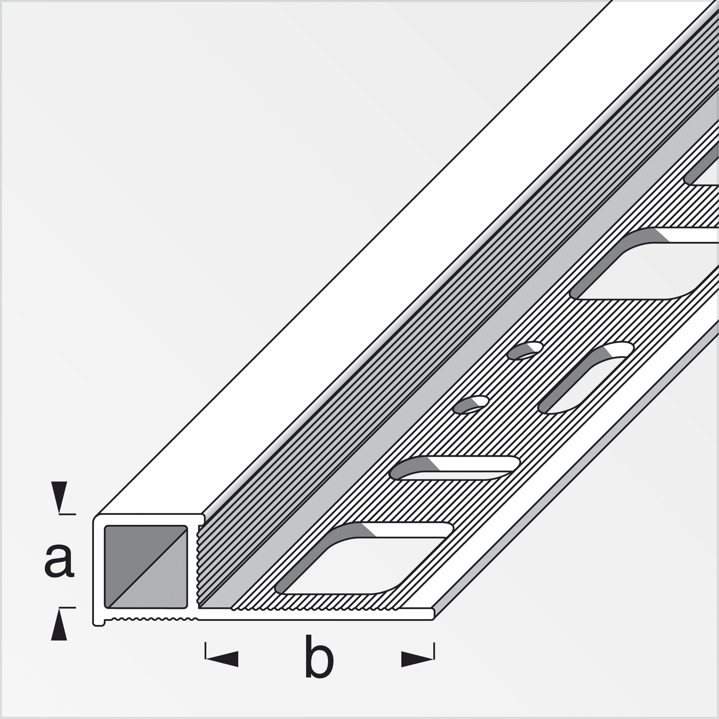 Alfer Quadrat-Profil, 1 m x 8 mm, chromoptik Alfer Quadrat-Profil, 1 m x 8 mm, chromoptik
