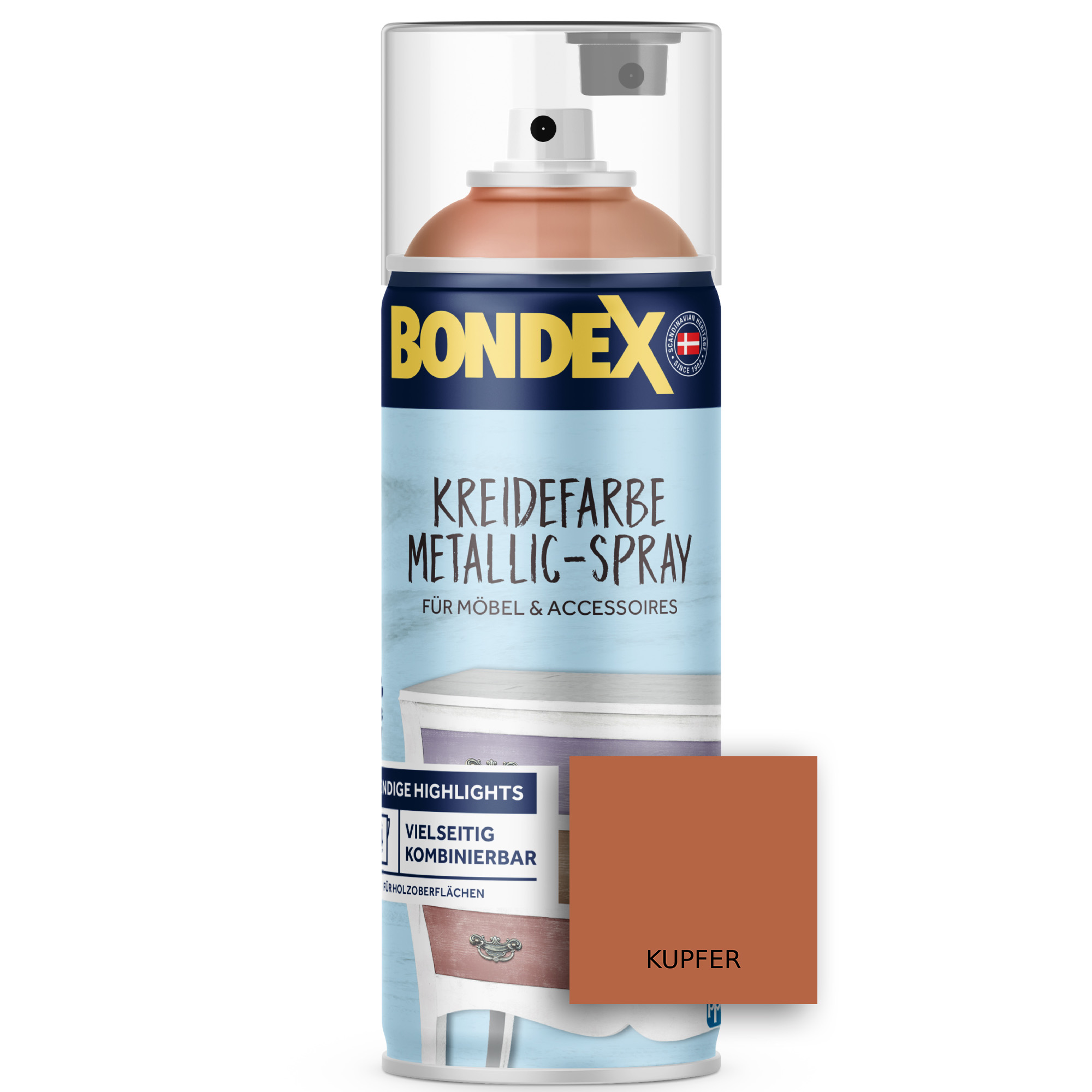 Bondex Kreidefarbe metallic spray kupfer, 0,4 l Bondex Kreidefarbe metallic spray kupfer, 0,4 l