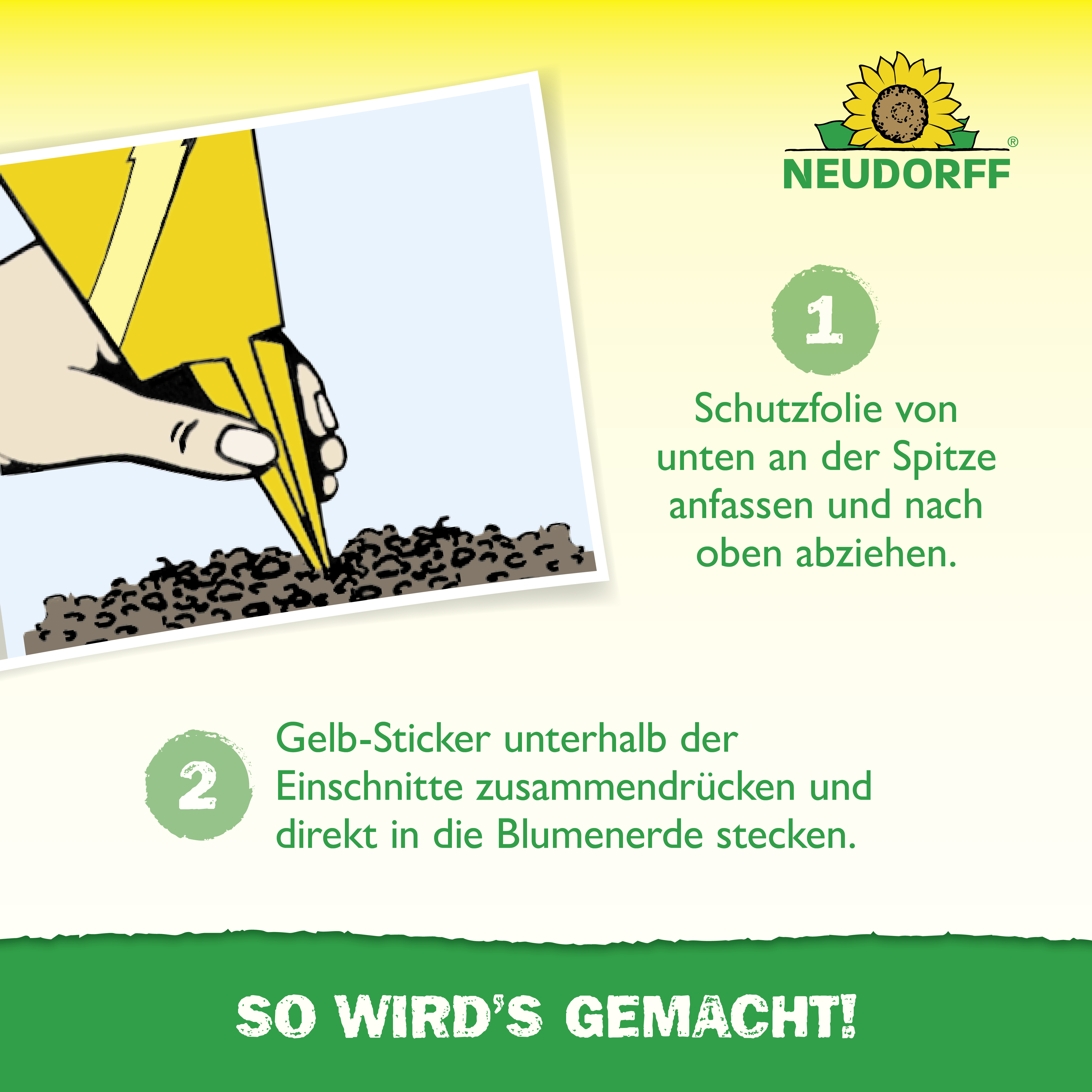 Neudorff Gelb-Sticker