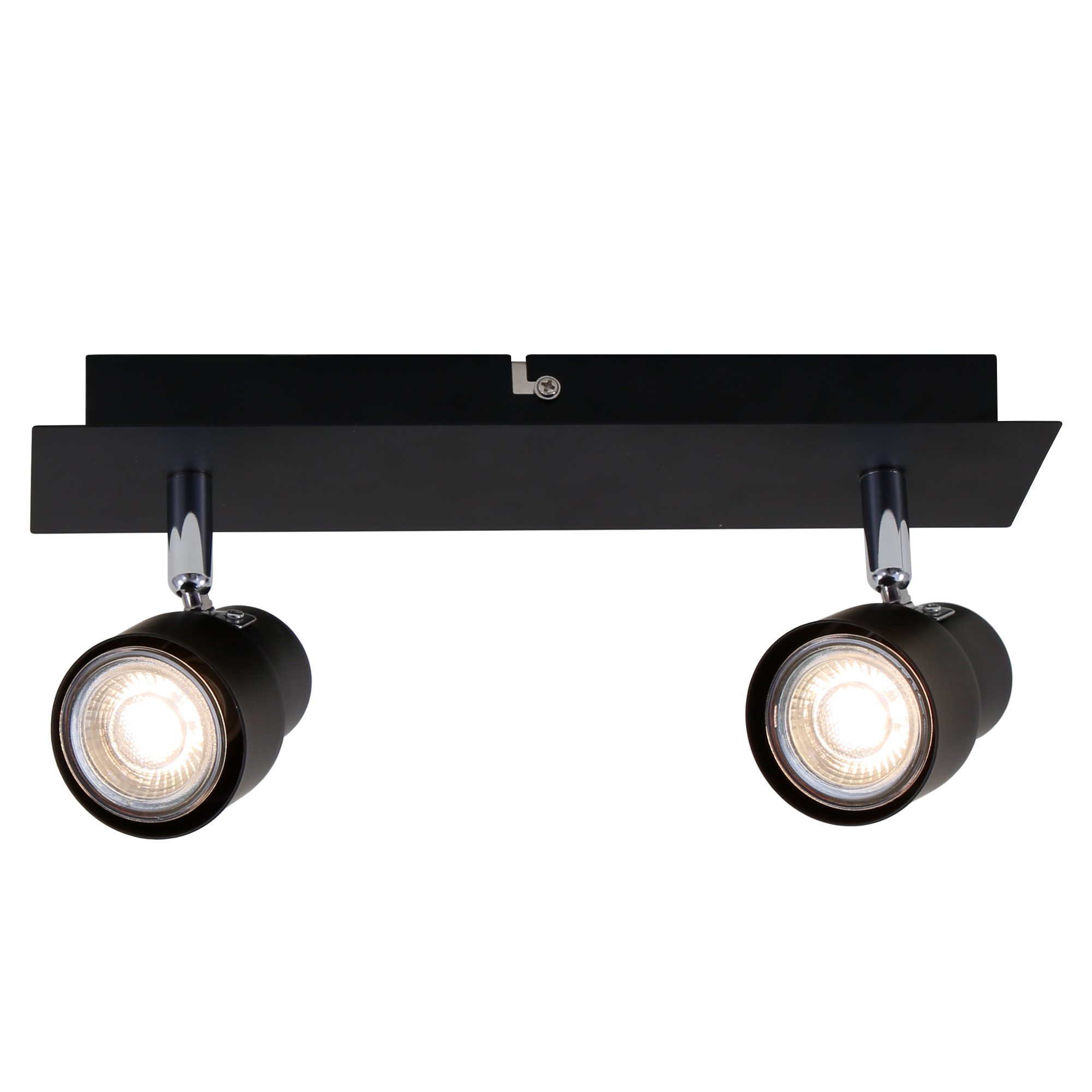 4002707366645-7 Briloner Deckenleuchte, schwarz, 2-flammig
