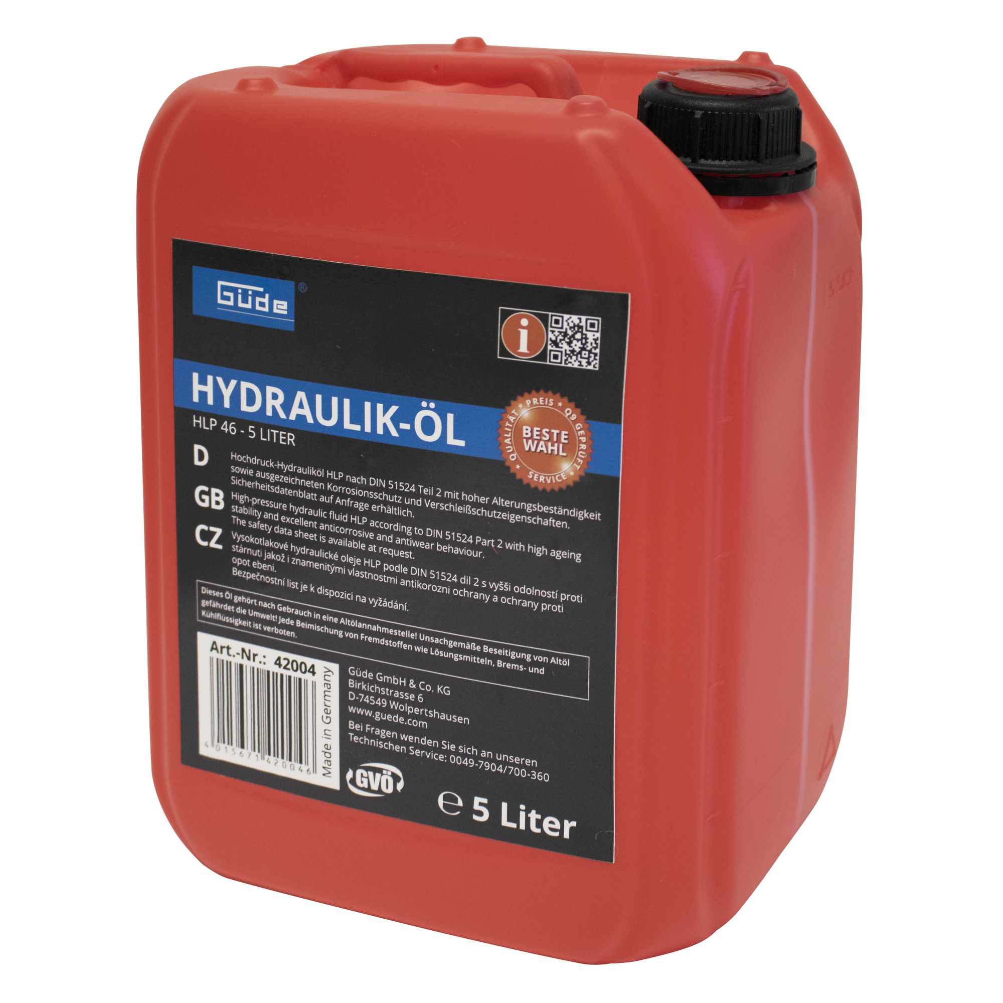 42004 Güde Hydrauliköl HLP 46, 5L
