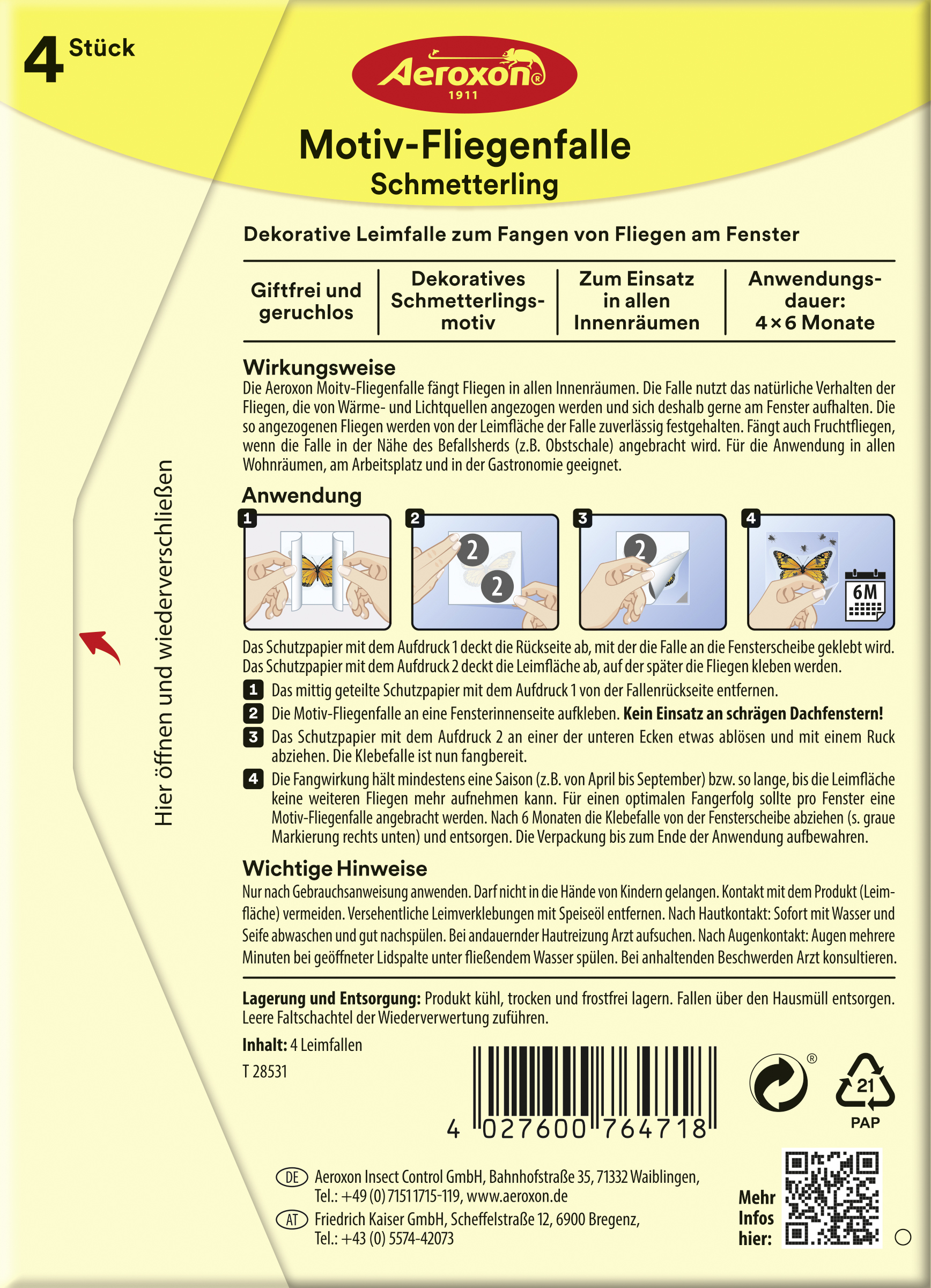 Aeroxon Motiv-Fliegenfalle Schmetterling Aeroxon Motiv-Fliegenfalle Schmetterling