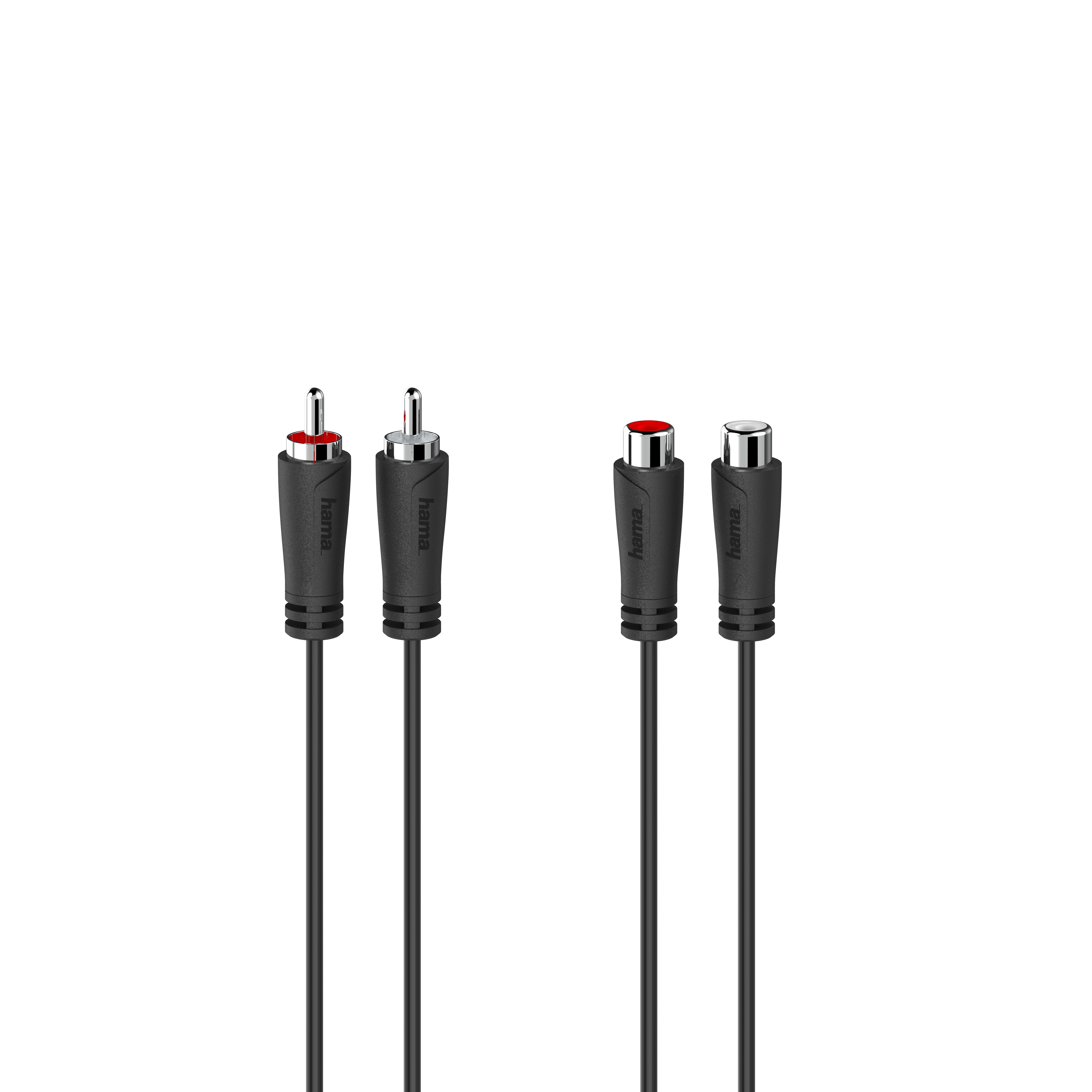 812918 Hama Audio-Verlängerungskabel, 2 Cinch-Stecker, 5M