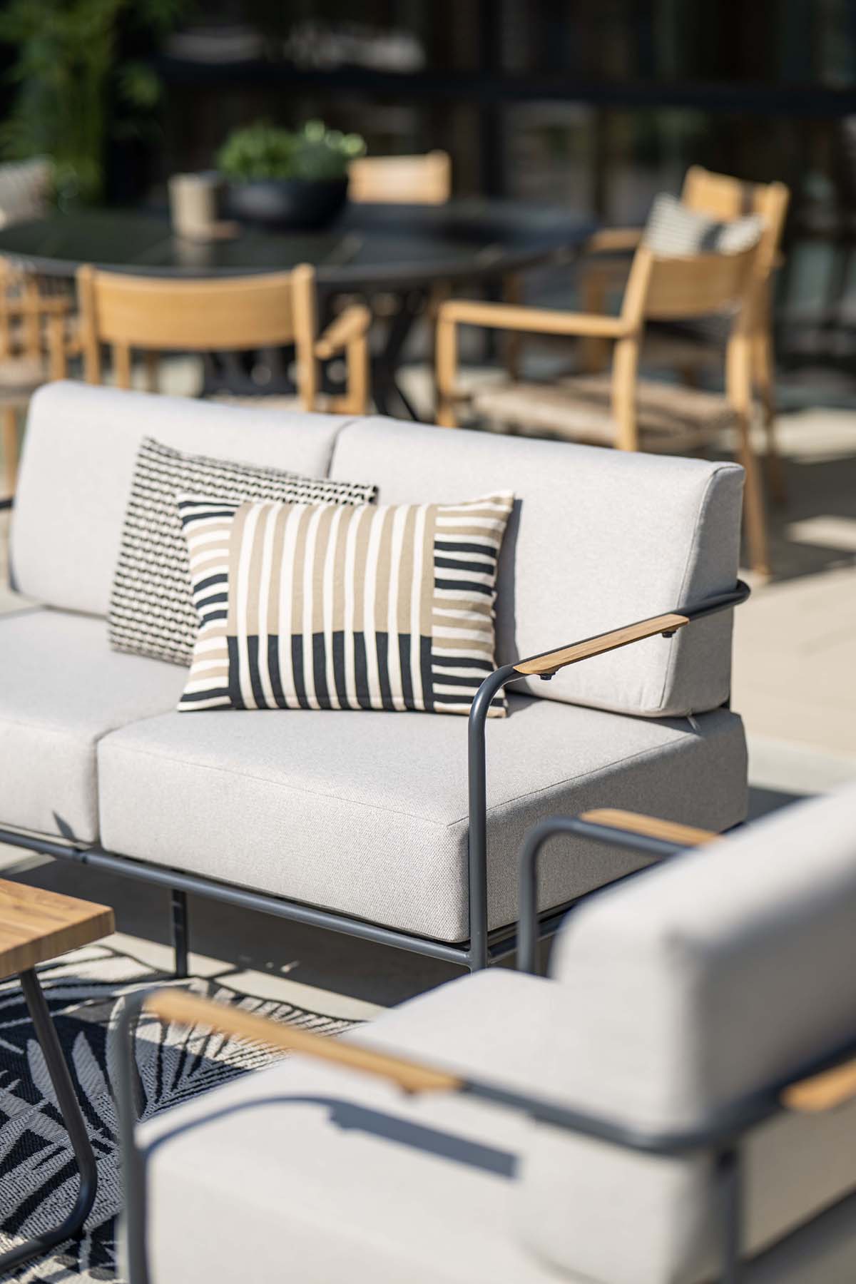 Garden Impressions Lounge-Set Lisboa 4-Teilig, sand/teak Look