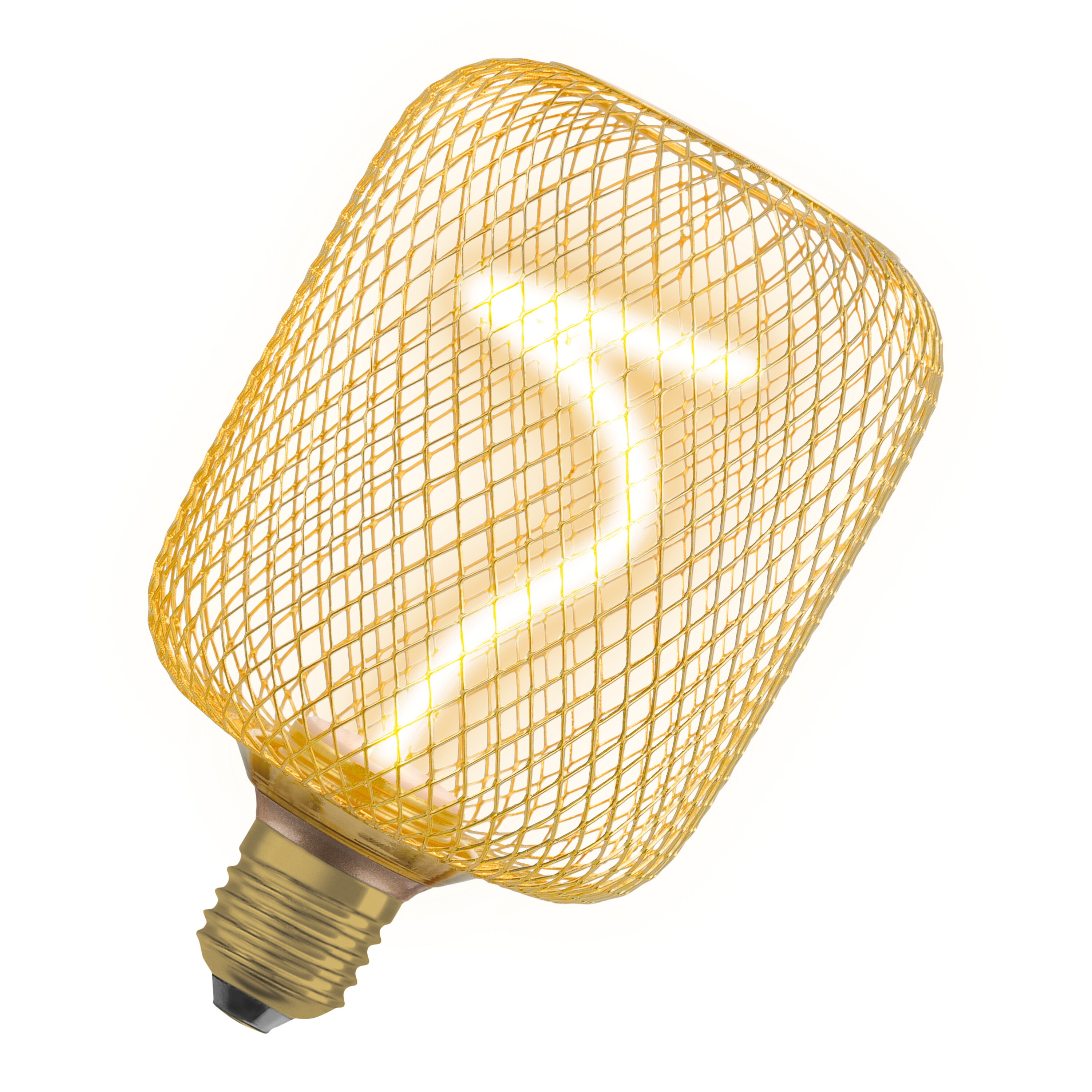 Osram LED Leuchte Quadrat, gold, warmweiß, E27
