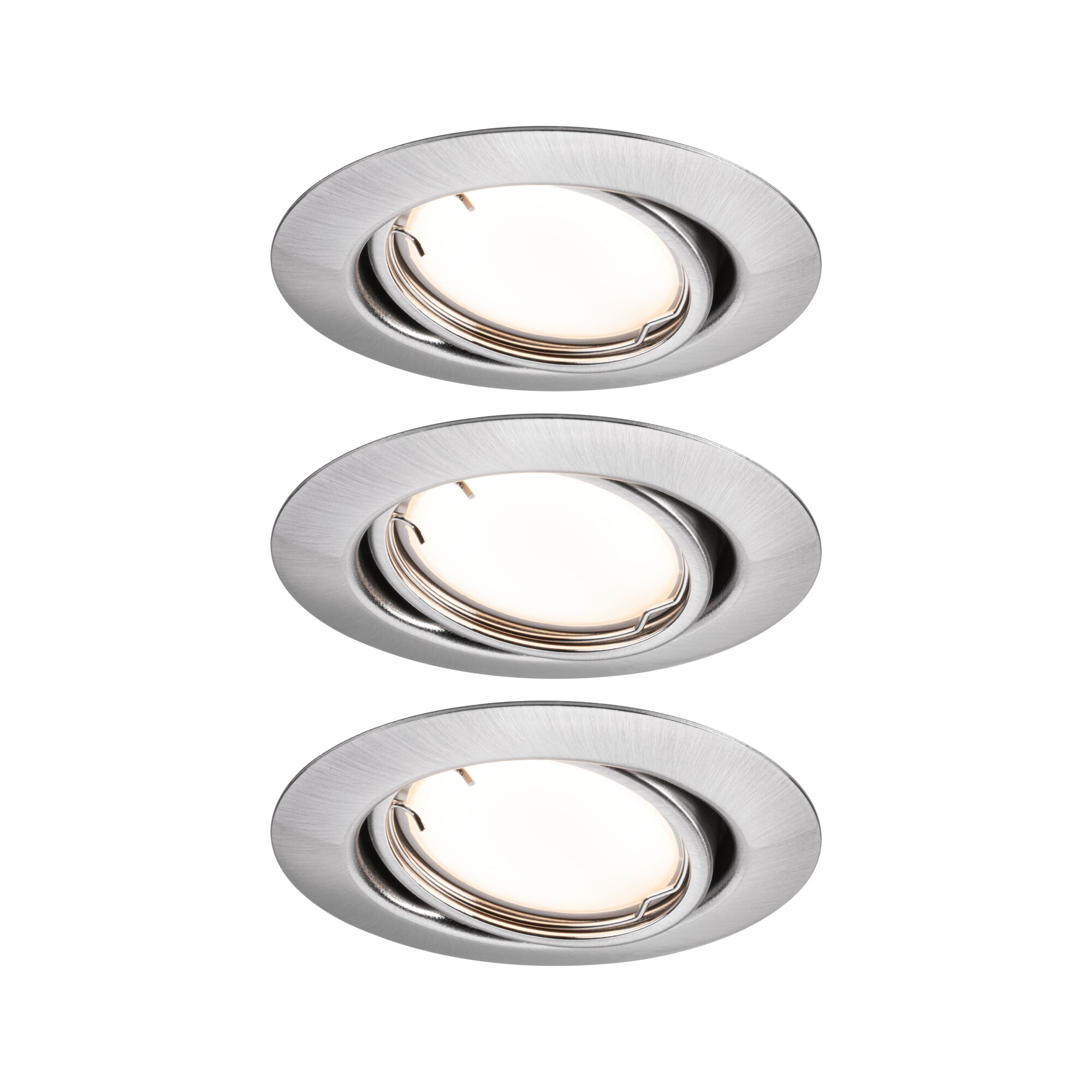 Paulmann EBL Set Base Zigbee Coin Dimmbar schwenkbar, 3x430lm, 230V, Eisen gebürstet