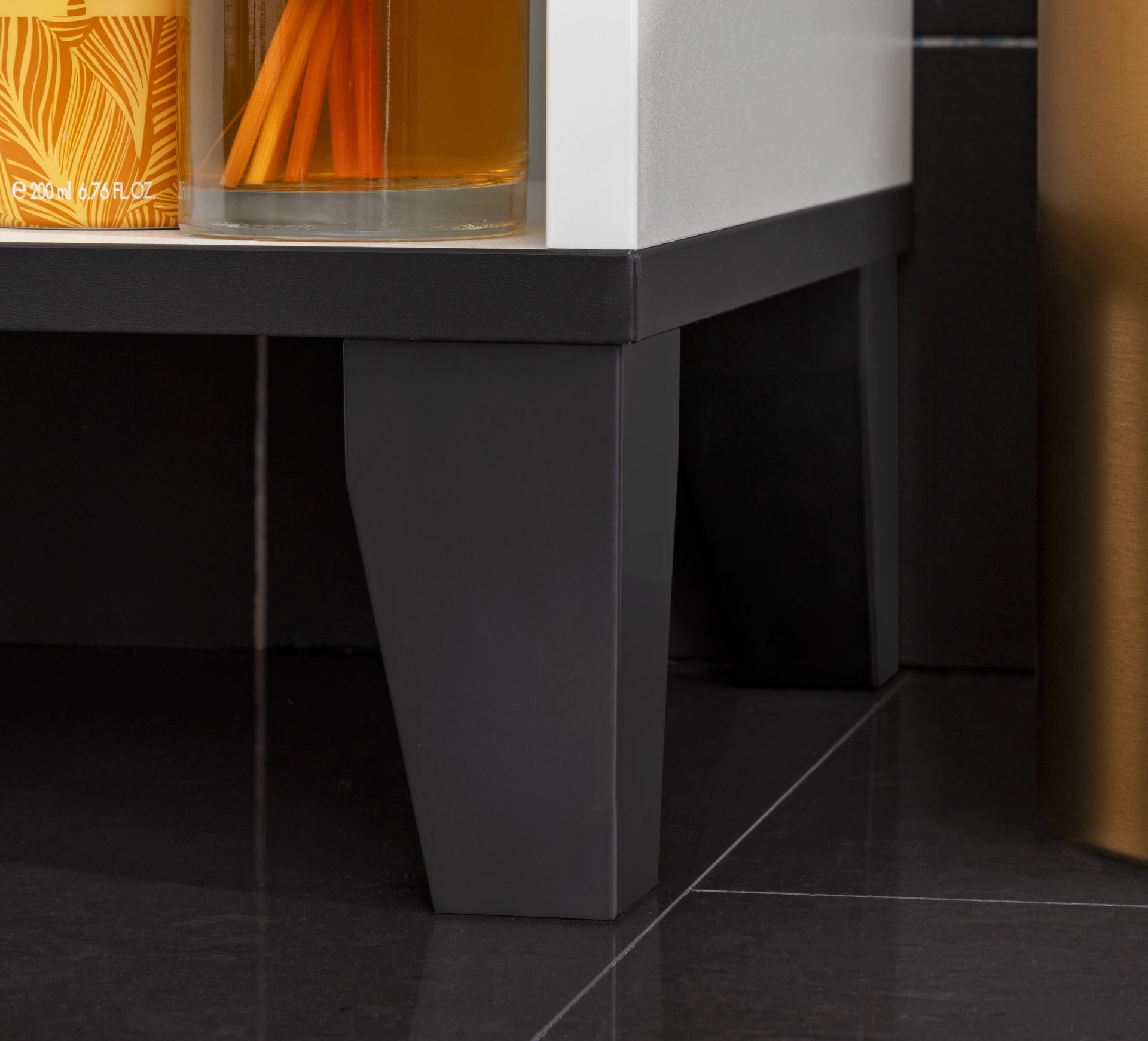 Fackelmann Set TE-A Keramik-Waschtisch + Waschtischunterschrank, Nature-Oak-Optik