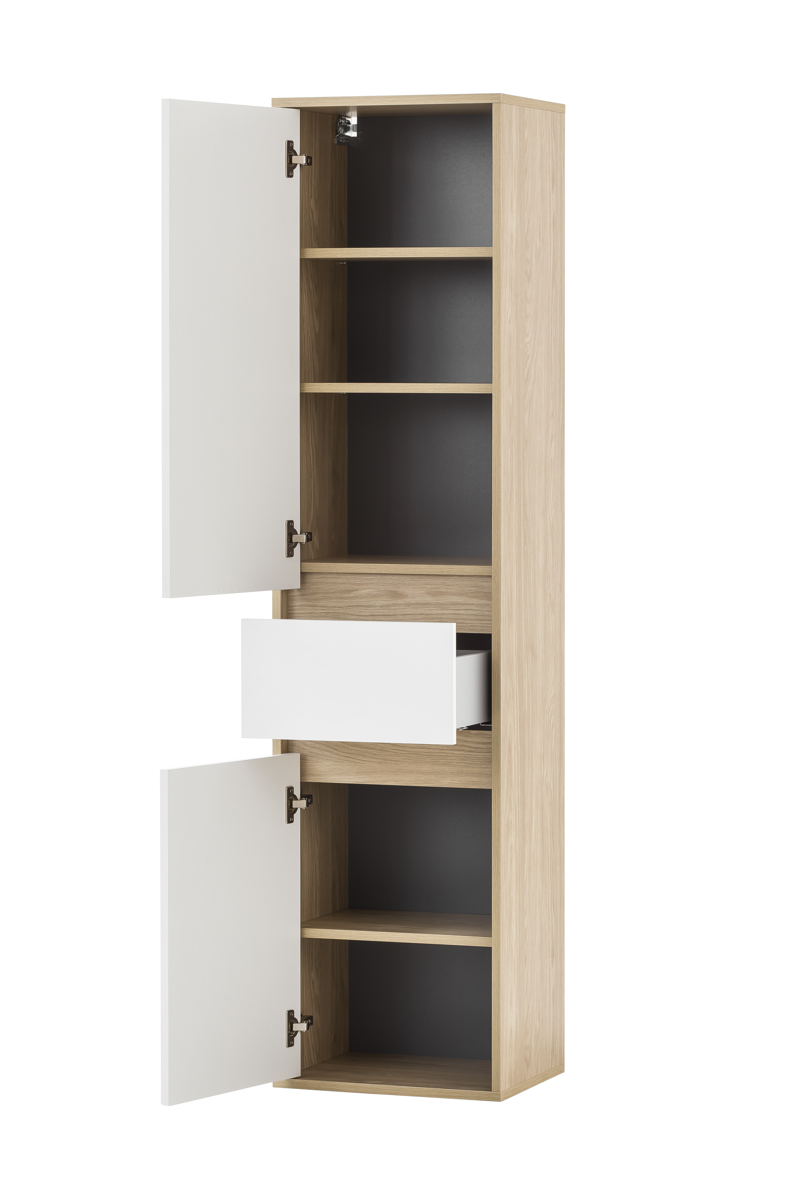 W. Schildmeyer Hochschrank Mali 400, 2T/1SK, eiche hell/mattweiß W. Schildmeyer Hochschrank Mali 400, 2T/1SK, eiche hell/mattweiß