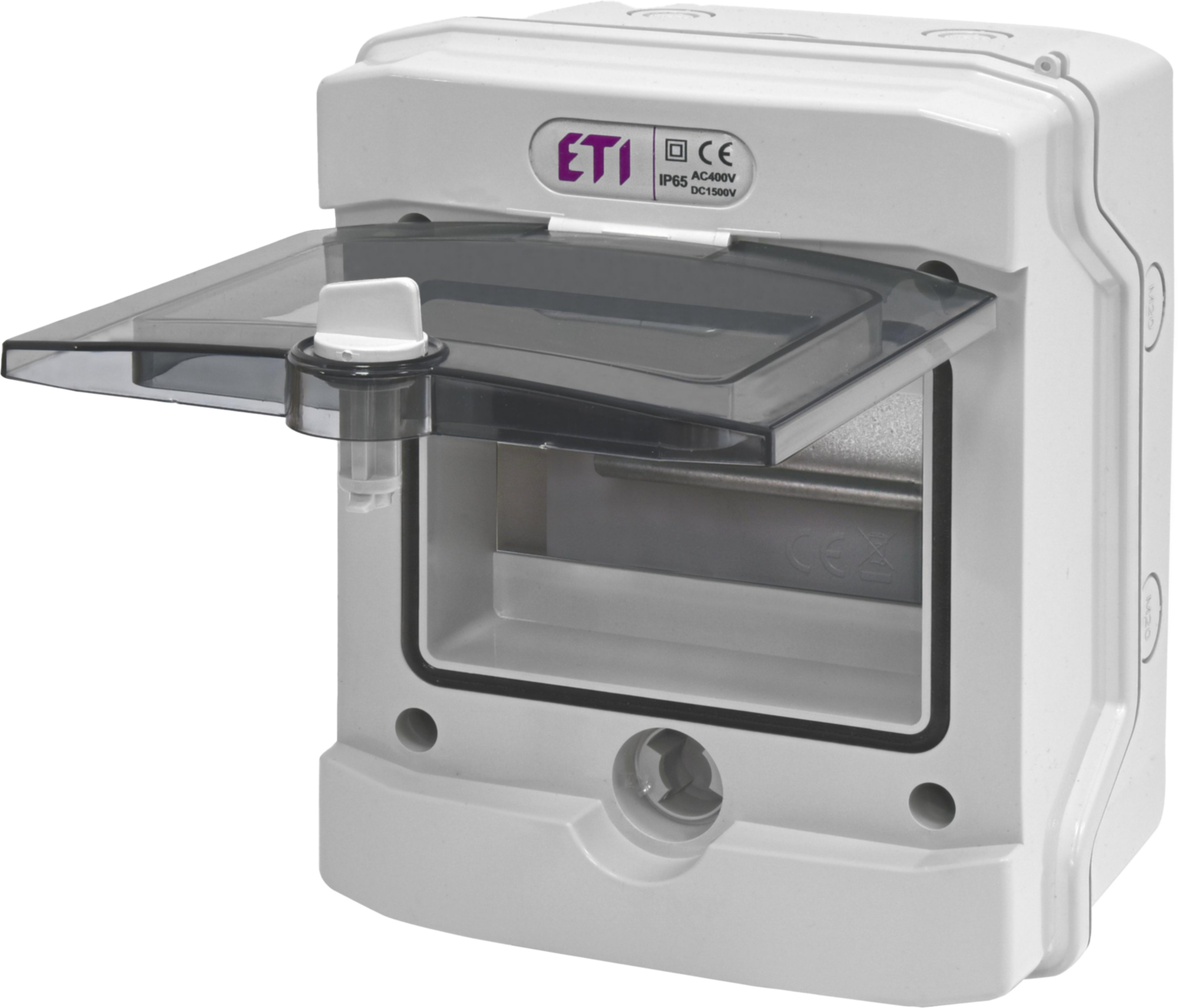 ETI Aufputz-Verteilerkasten IP65, 1x6 Module, grau ETI Aufputz-Verteilerkasten IP65, 1x6 Module, grau