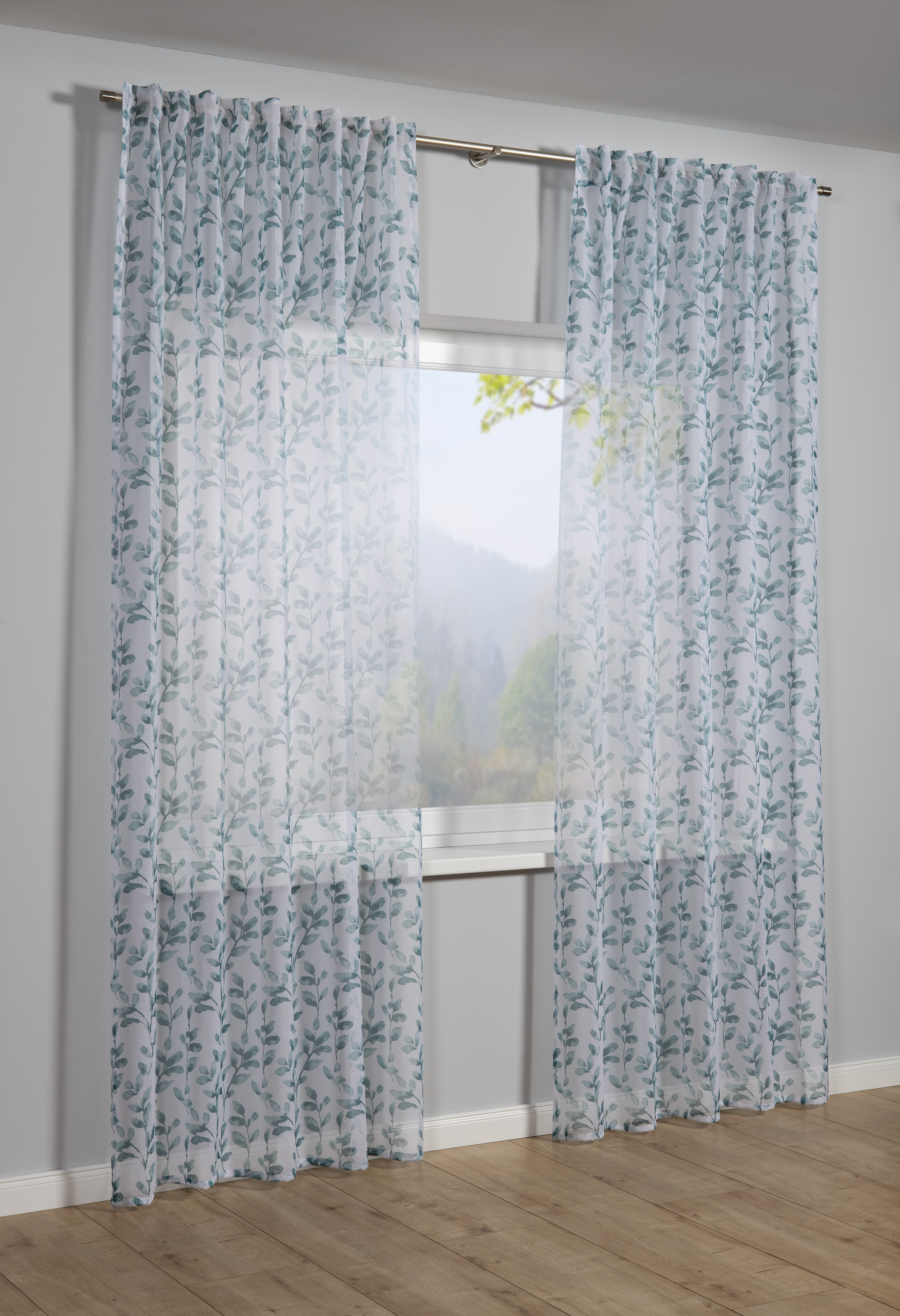 Sehlbach Schal mit Gardinenband grün, 135 x 245 cm Sehlbach Schal mit Gardinenband grün, 135 x 245 cm