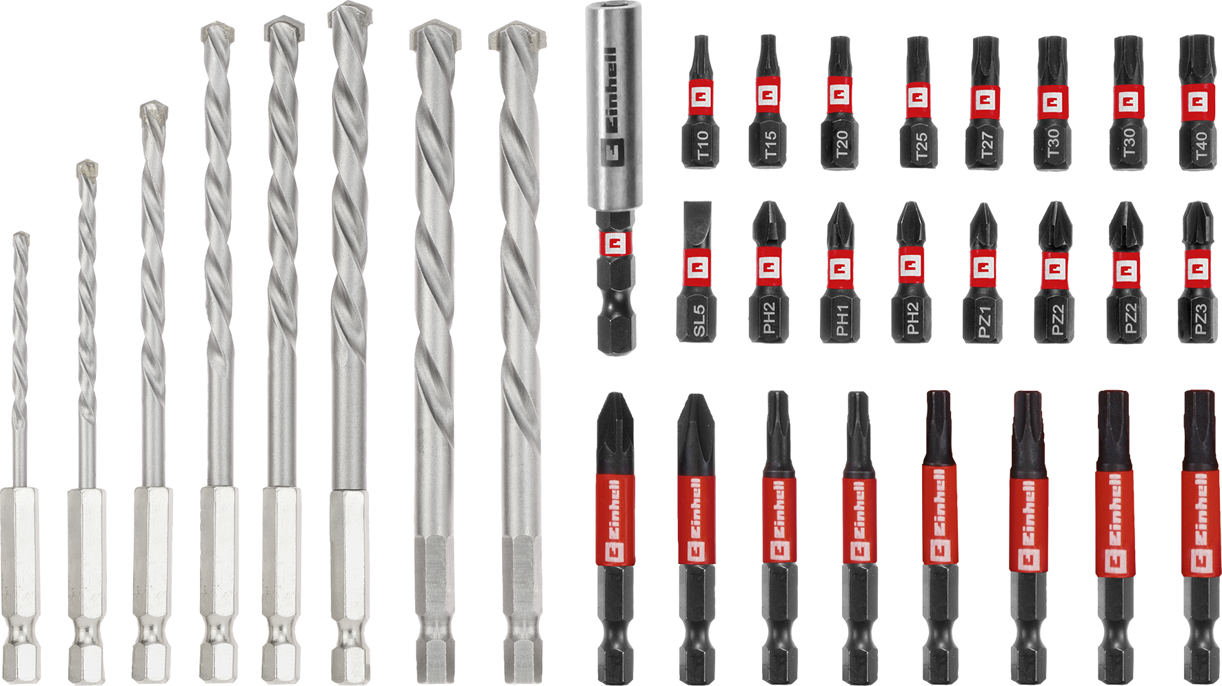 Einhell Impact-Bit-Set mit Steinbohrern, M-CASE, 33-tlg.