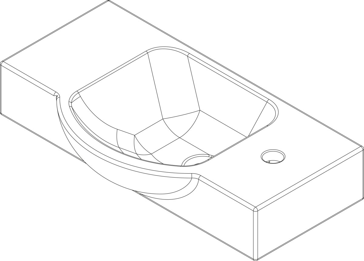 Fackelmann Keramikbecken Gäste-WC, weiß