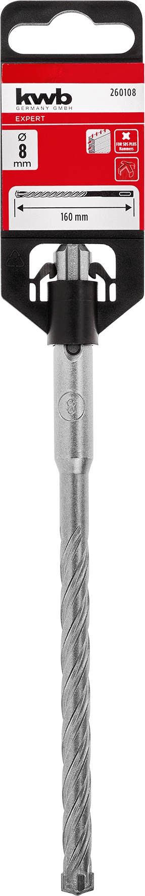 Kwb Hammerbohrer HB4X, 8 x 160 mm SB Kwb Hammerbohrer HB4X, 8 x 160 mm SB